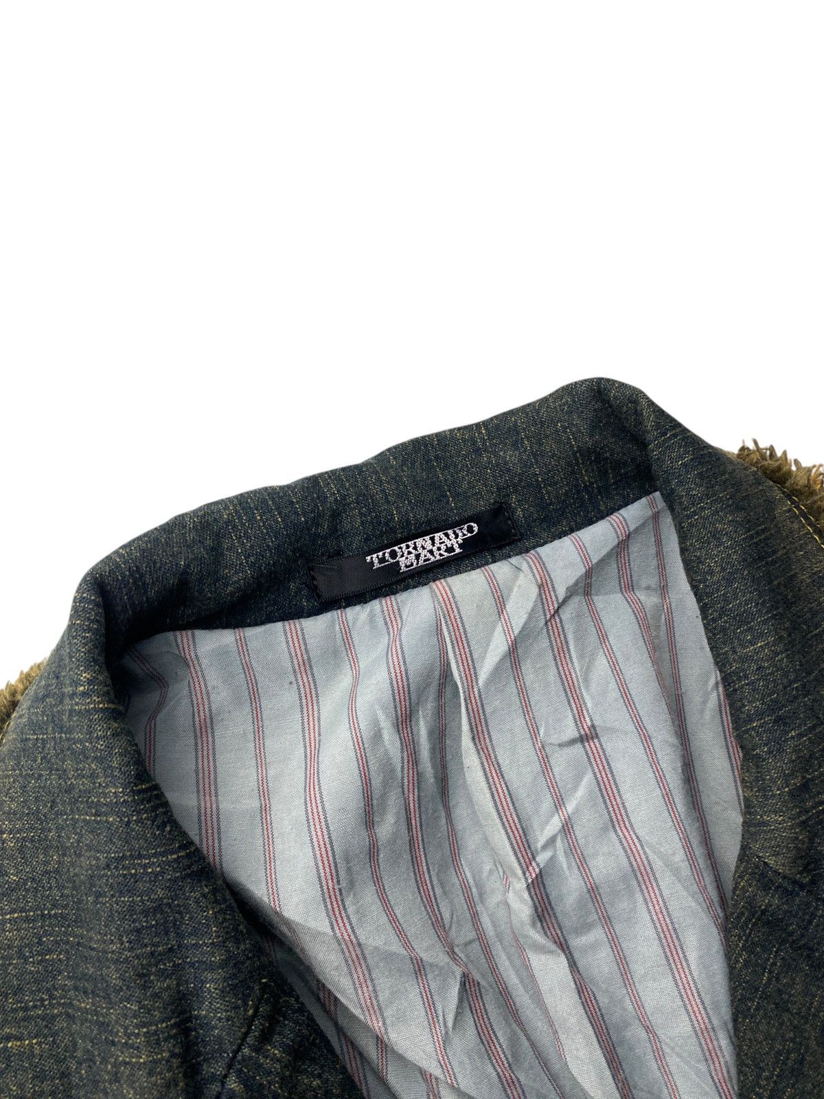 If Six Was Nine × Japanese Brand × Le Grande Bleu (L.G.B.) 2000's Tornado Mart Mudwash Fringe Tribal Denim Coat Size US M / EU 48-50 / 2 - 10 Thumbnail