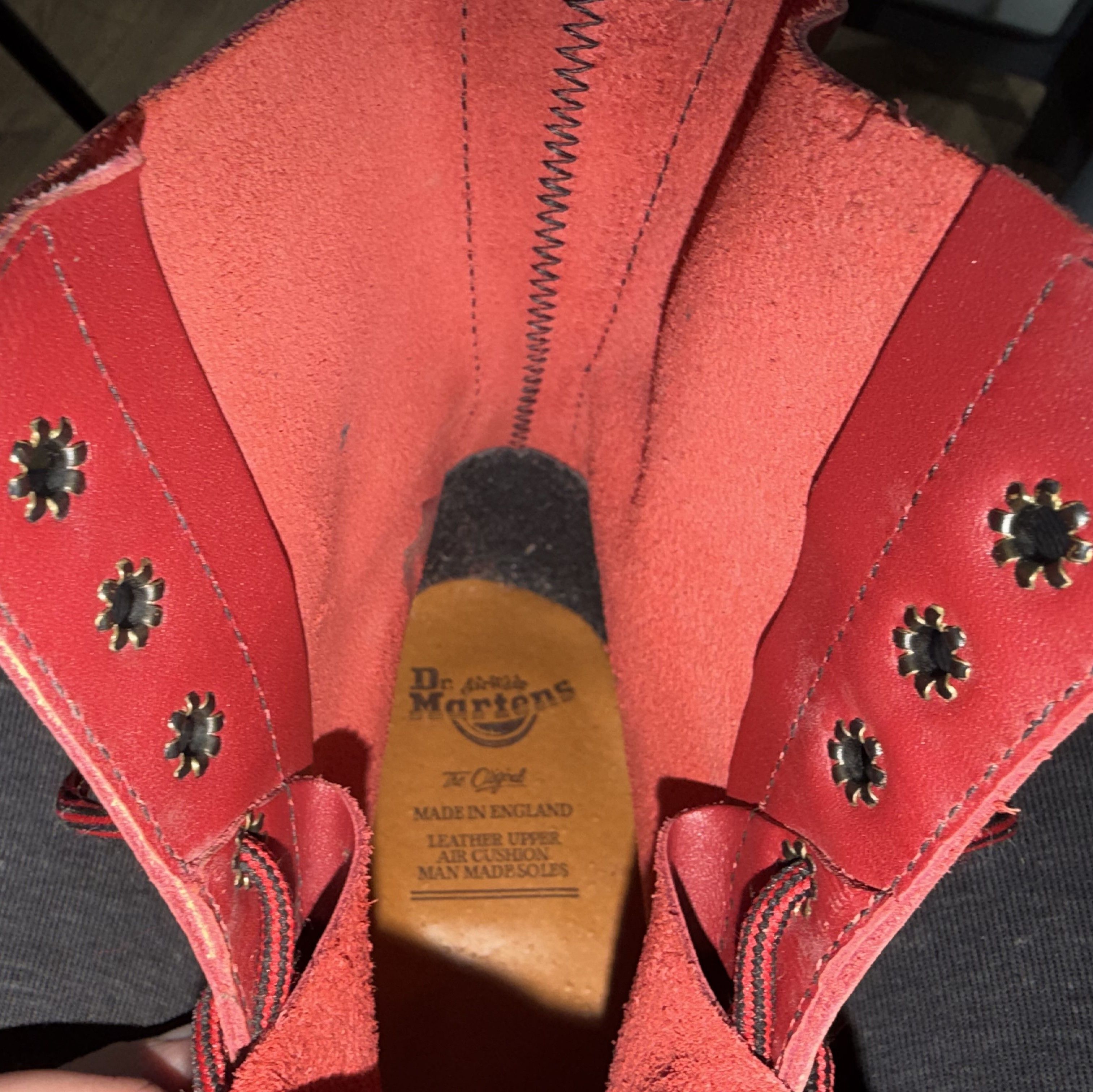 Dr. Martens Dr MARTENS Y552 Cherry Red Made In England Leather Boots Size US 7 / IT 37 - 10 Thumbnail