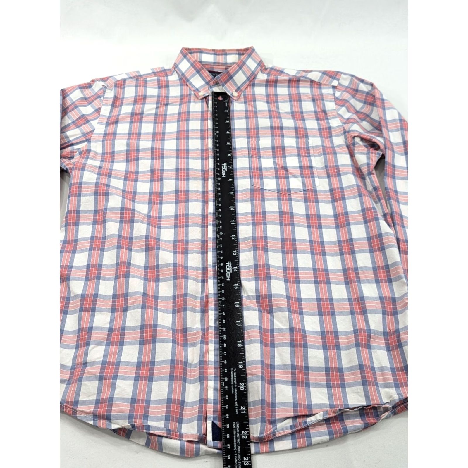 UNTUCKit UNTUCKit Shirt Mens S Red White Button Up Plaid Performance Stretch Slimming All Seasons Casual Long Sleeve Collar Button-Up Vintage: No Size US S / EU 44-46 / 1 - 6 Thumbnail