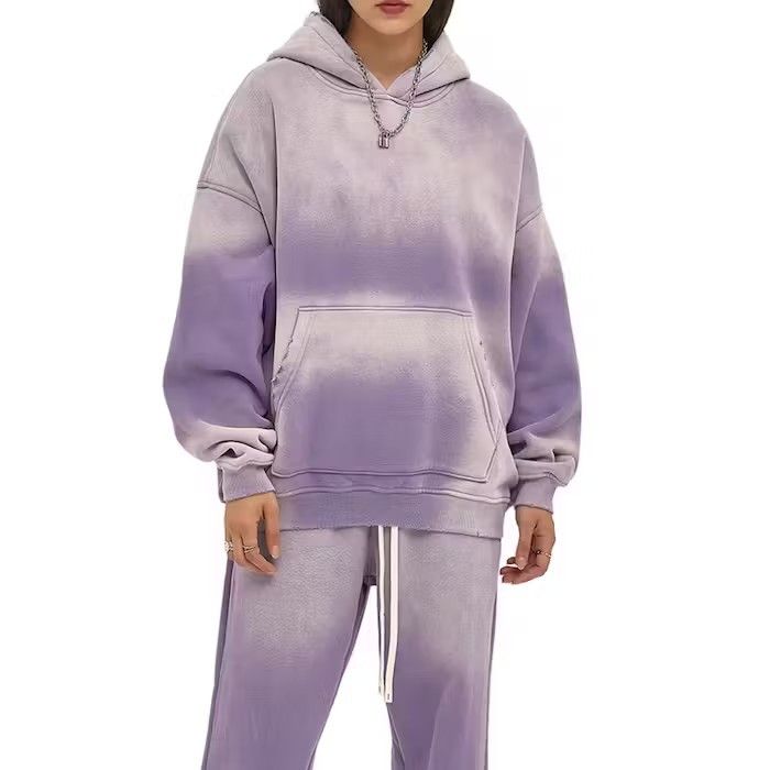 image of Vintage Purple Washed Hoodie, Men's (Size Medium)