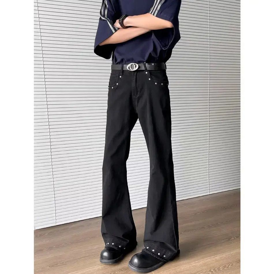 Japanese Brand Retro loose straight leg micro flared jeans Size US 30 / EU 46 - 3 Thumbnail