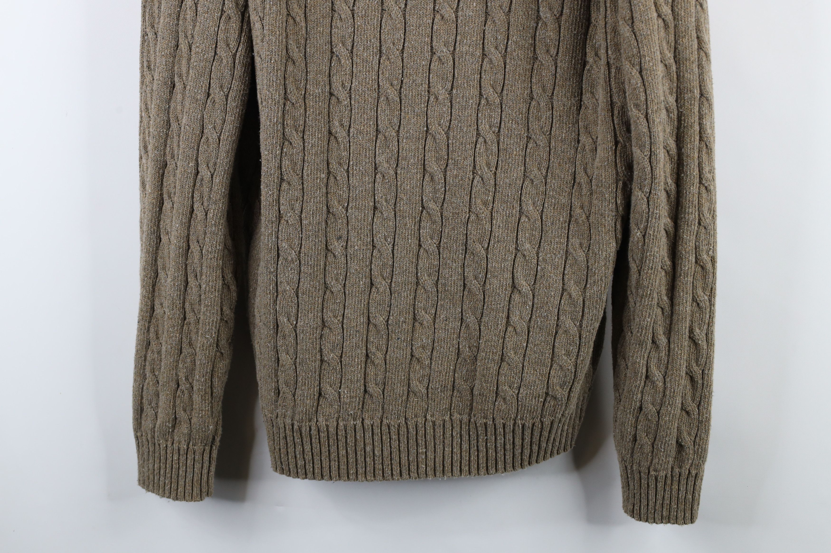 Vintage Vintage 90s Streetwear Cable Knit Crewneck Sweater Brown Size US XL / EU 56 / 4 - 3 Thumbnail