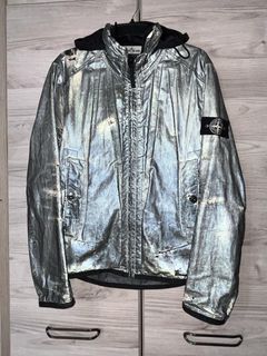 RICK OWENS Reflex Oversized Quilted Reflective Jacket Size: 52 / XL FITS  XXXL +