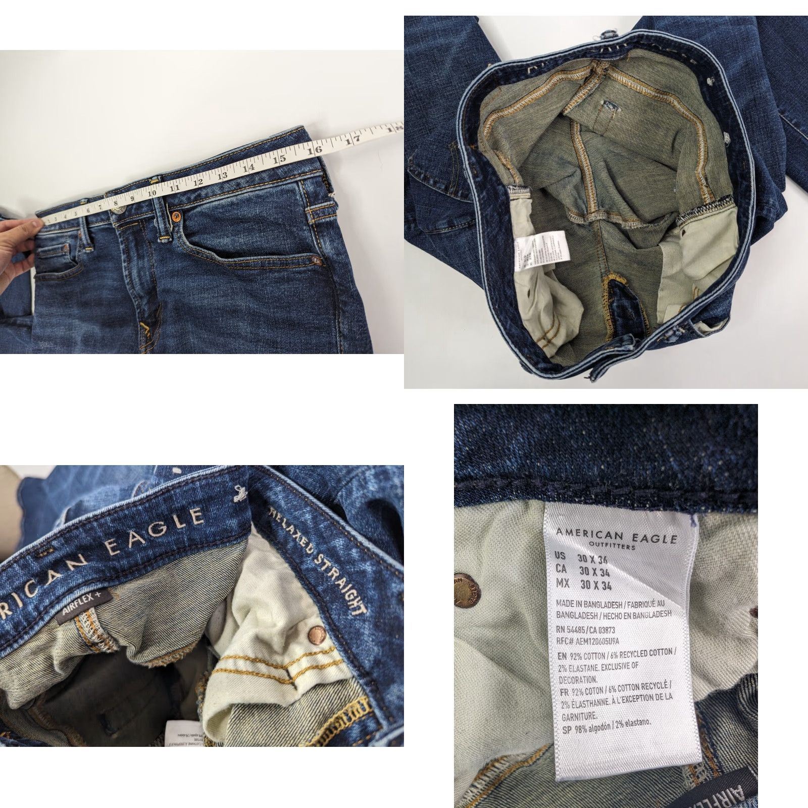 American Eagle Outfitters **American Eagle Relaxed Straight Jeans Mens 32X33 Blue Denim** User: American Eagle Relaxed Straight Jeans Mens 32X33 Blue Denim Size US 32 / EU 48 - 8 Thumbnail