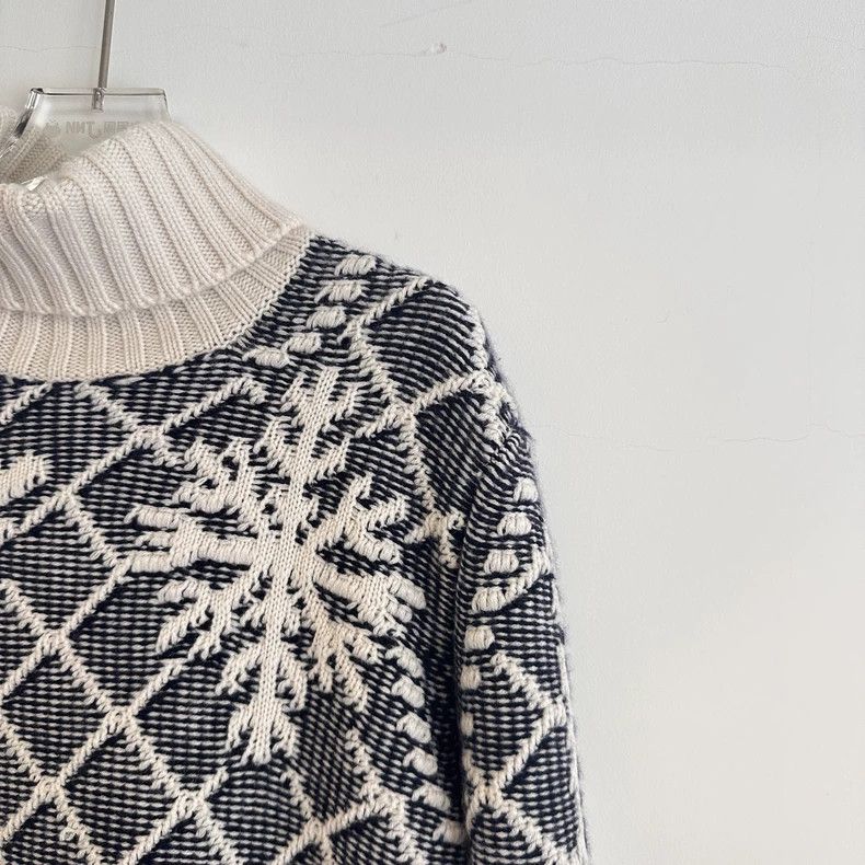 Chanel Chanel Cashmere coco letter snowflake turtleneck sweater Size XS / US 0-2 / IT 36-38 - 5 Thumbnail