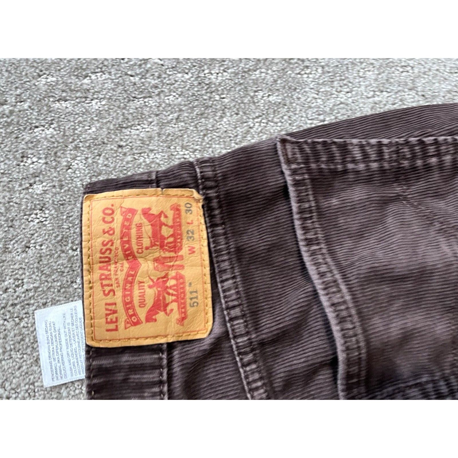 Levi's Levi's 511 Pants Slim Regular Chino Corduroy Brown Mens 32x30 Size US 32 / EU 48 - 5 Thumbnail