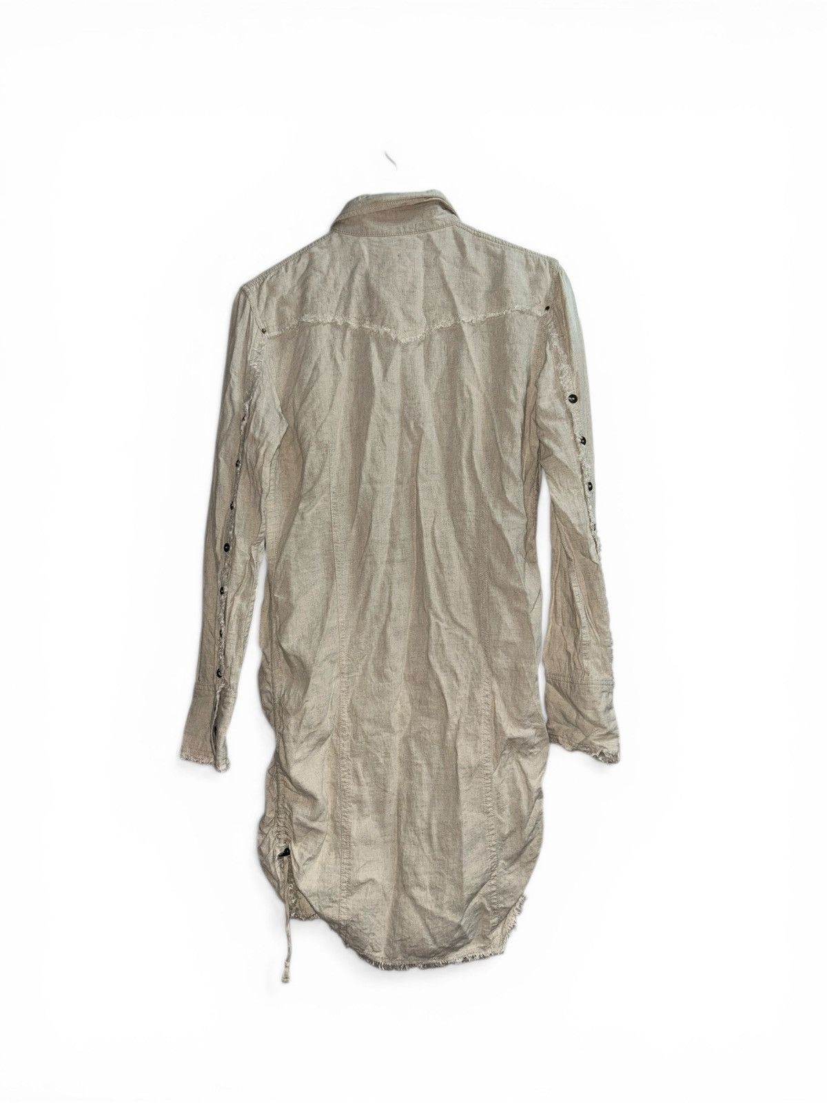 GOA Archival Distressed Linen Blend Tunic Shirt/Duster Size US XXL / EU 58 / 5 - 4 Thumbnail