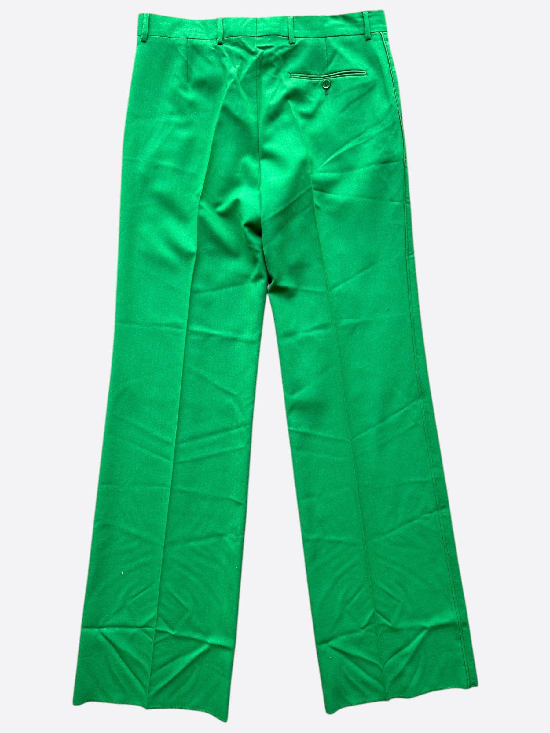 Louis Vuitton Louis Vuitton Green Wool Dress Pants | Grailed