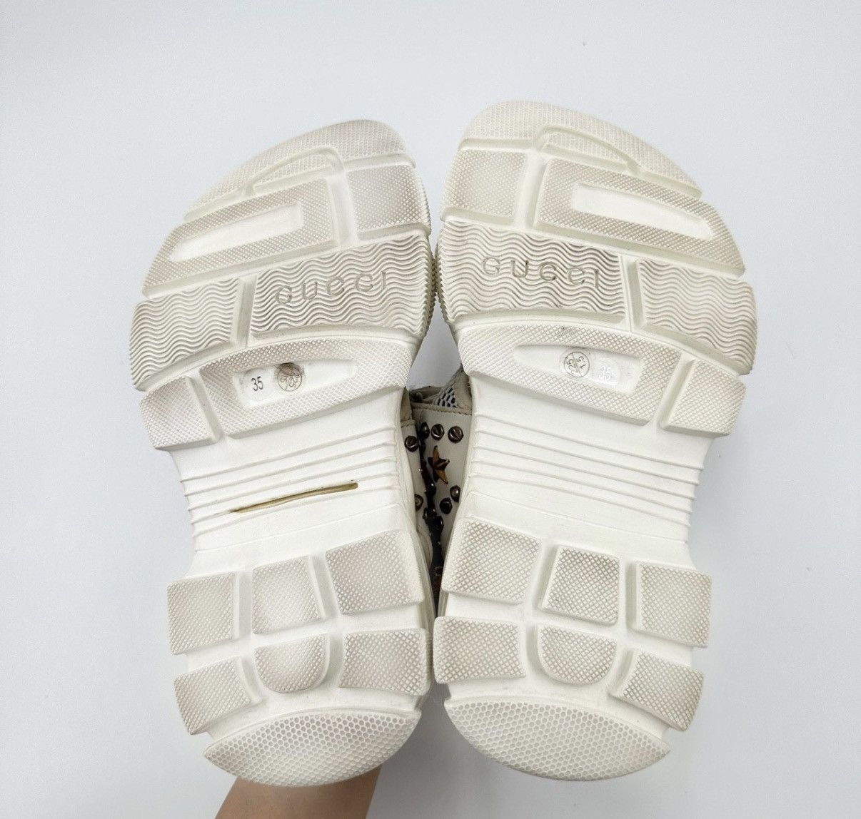 Gucci Gucci Square Diamond White Platform Sandals K12 Size US 5 / IT 35 - 3 Thumbnail