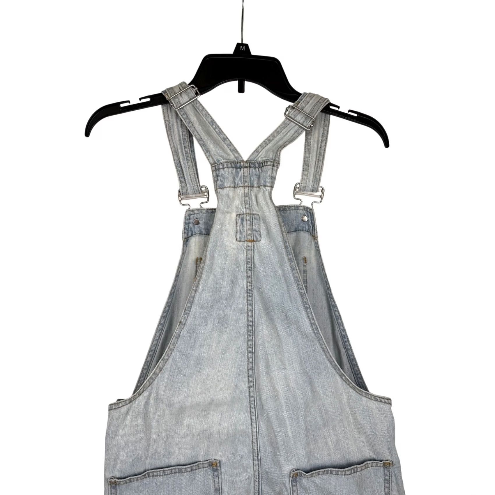Gap GAP Denim Overalls One-Piece 100% Cotton Light Wash XS Womens Regular Blue Pockets Size 26" / US 2 / IT 38 - 5 Thumbnail