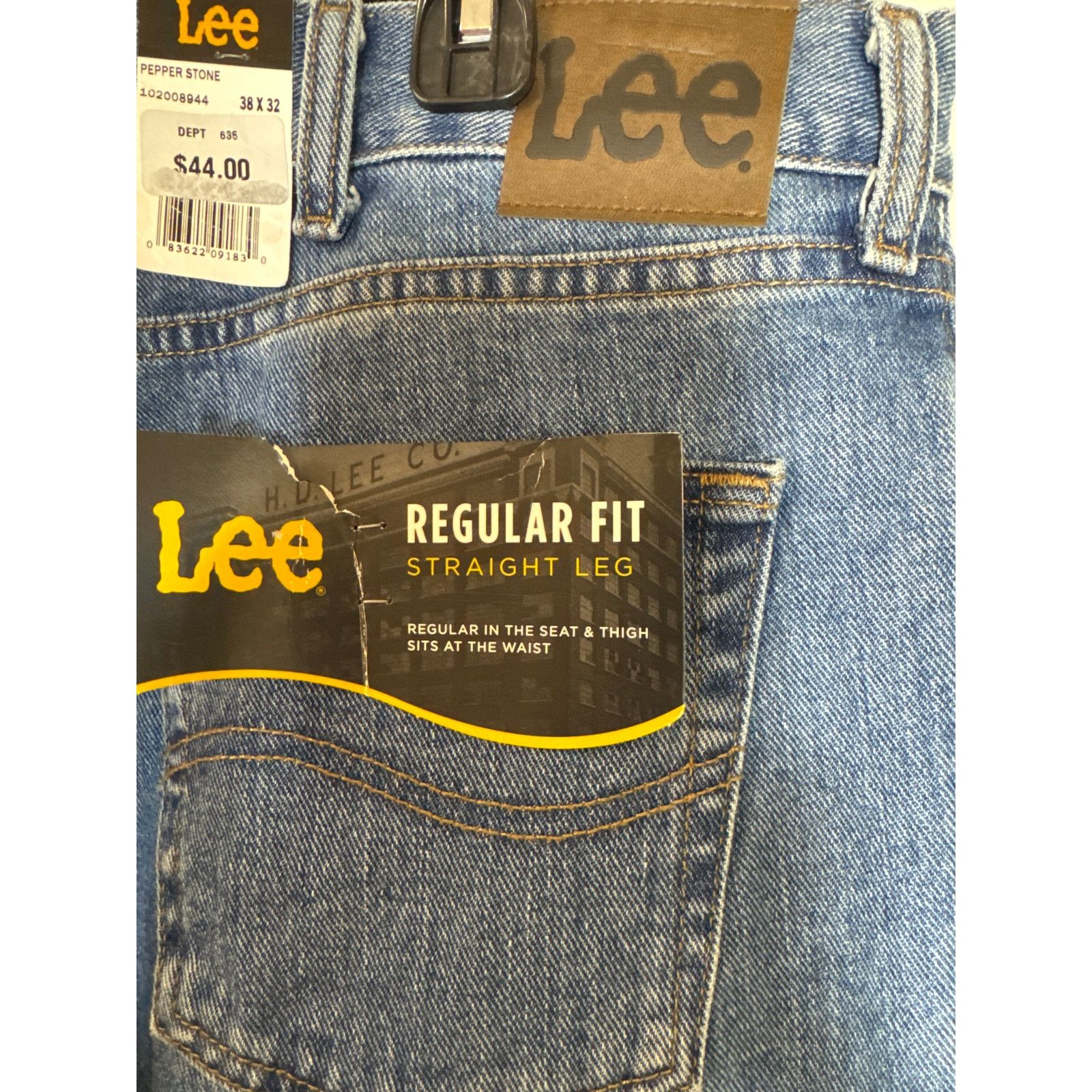 Lee NWT Men’s Lee Regular Fit Straight 38X32 Pepper Stone Jeans Size US 38 / EU 54 - 4 Thumbnail