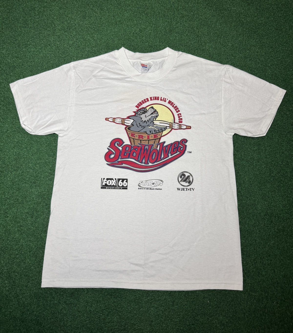 Vintage Erie Seawolves Burger King Vintage Medium Baseball T Shirt Size US M / EU 48-50 / 2 - 1 Thumbnail