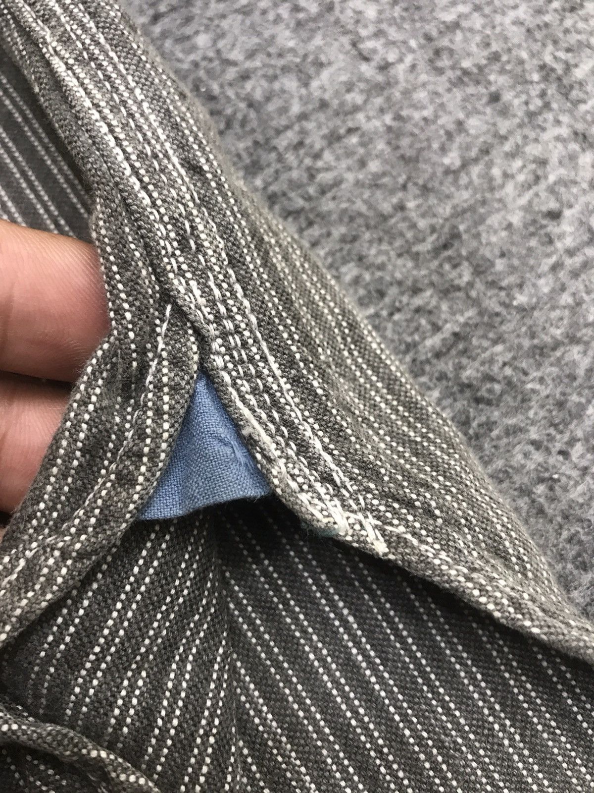 Japanese Brand SUGAR CANE Very Rare Pockets Toyo Enterprise Stripe Shirt Size US L / EU 52-54 / 3 - 13 Thumbnail