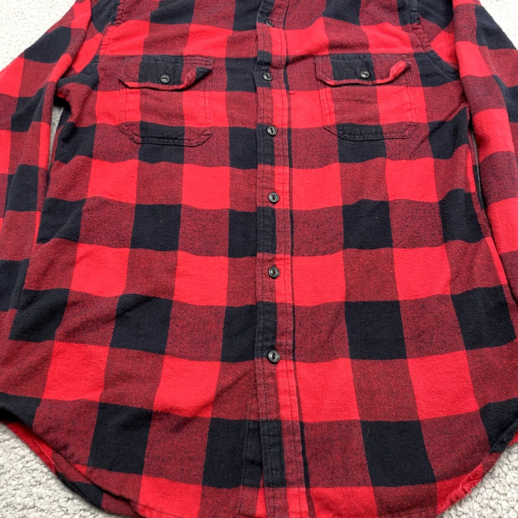 Vintage Salt Valley Shirt Mens Small Red Black Buffalo Check Flannel Button Up Western Size US S / EU 44-46 / 1 - 3 Thumbnail