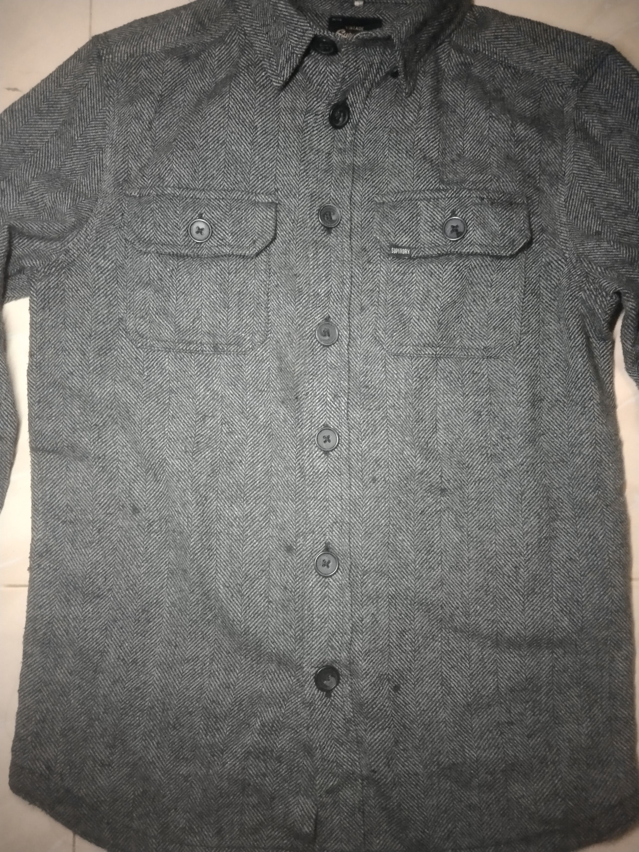 Superdry Superdry The Ultimate Tweed long sleeve button up shirt Size US S / EU 44-46 / 1 - 7 Thumbnail