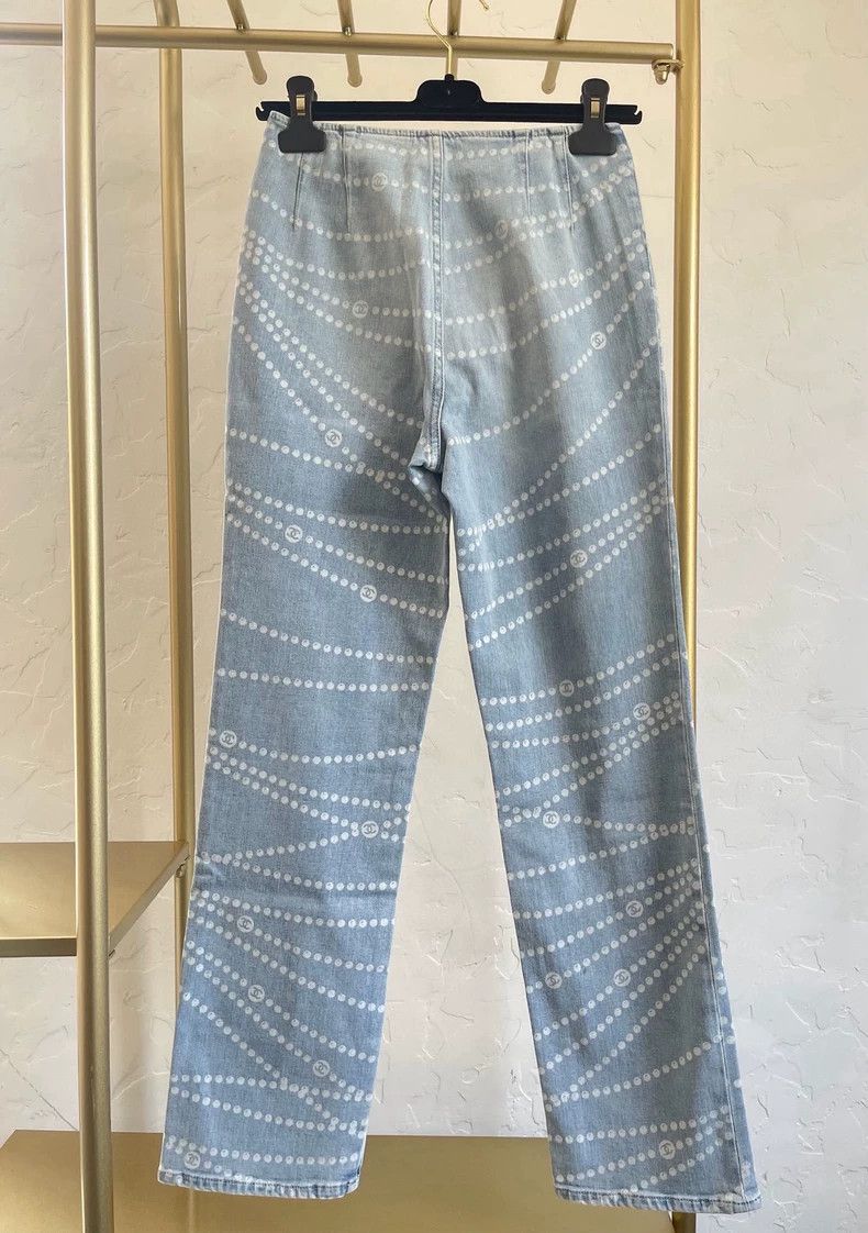Chanel Chanel 25p light blue pearl jeans Size 24" / US 00 / IT 34 - 2 Thumbnail
