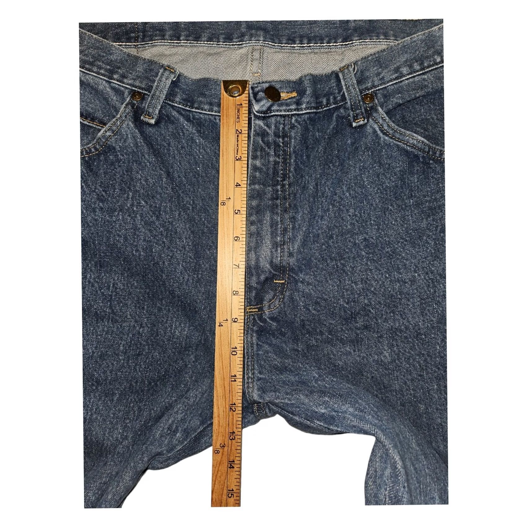 Wrangler Wrangler Jeans Regular Straight Blue Denim Cowboy Western Mens 38x28 Size 38 Inseam 28 Cotton Denim Logo Back Pocket Size US 38 / EU 54 - 4 Thumbnail