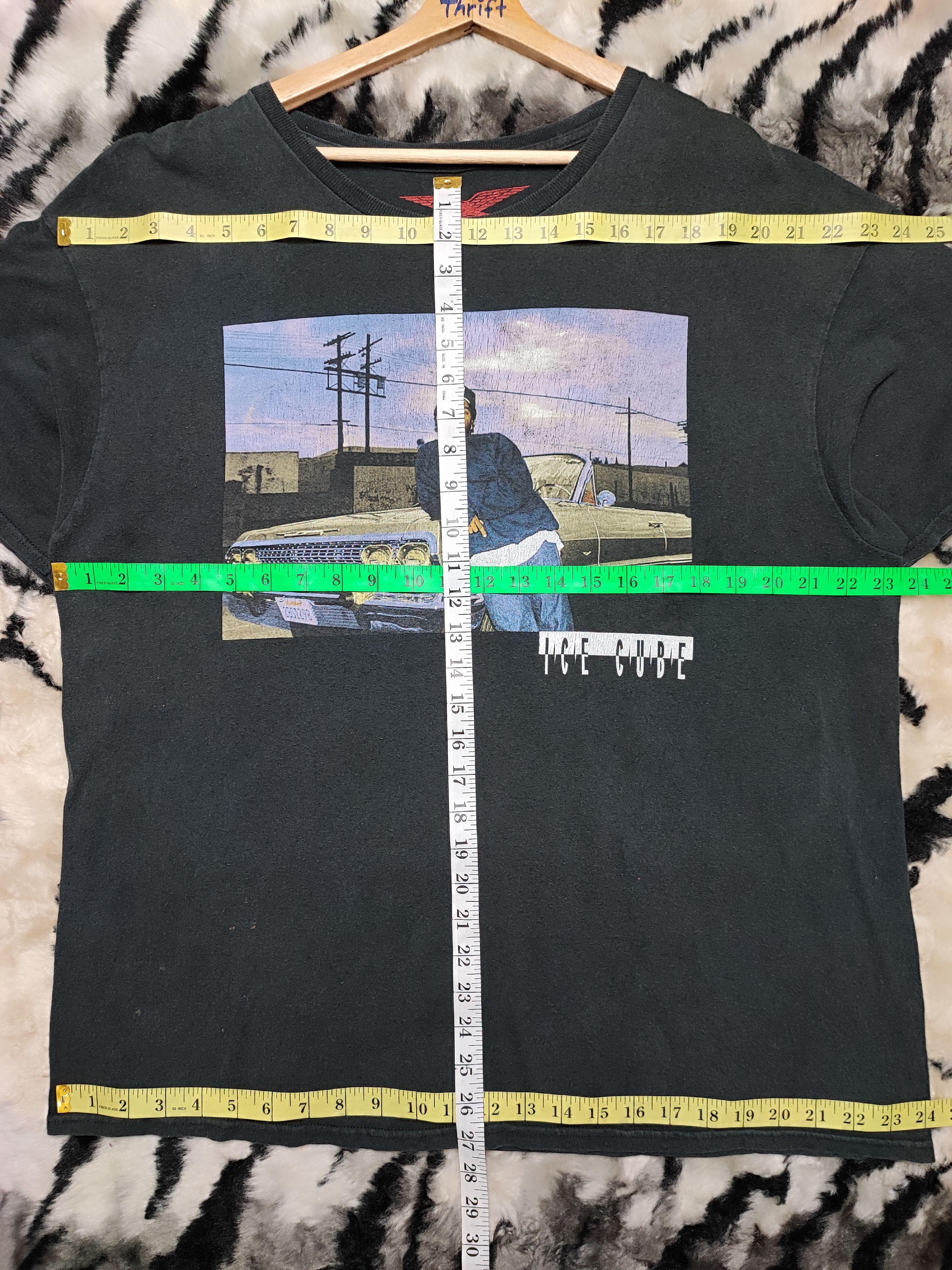 Band Tees × Rap Tees Ice Cube Hip Hop Reprint T-Shirt Size Large Size US L / EU 52-54 / 3 - 8 Thumbnail