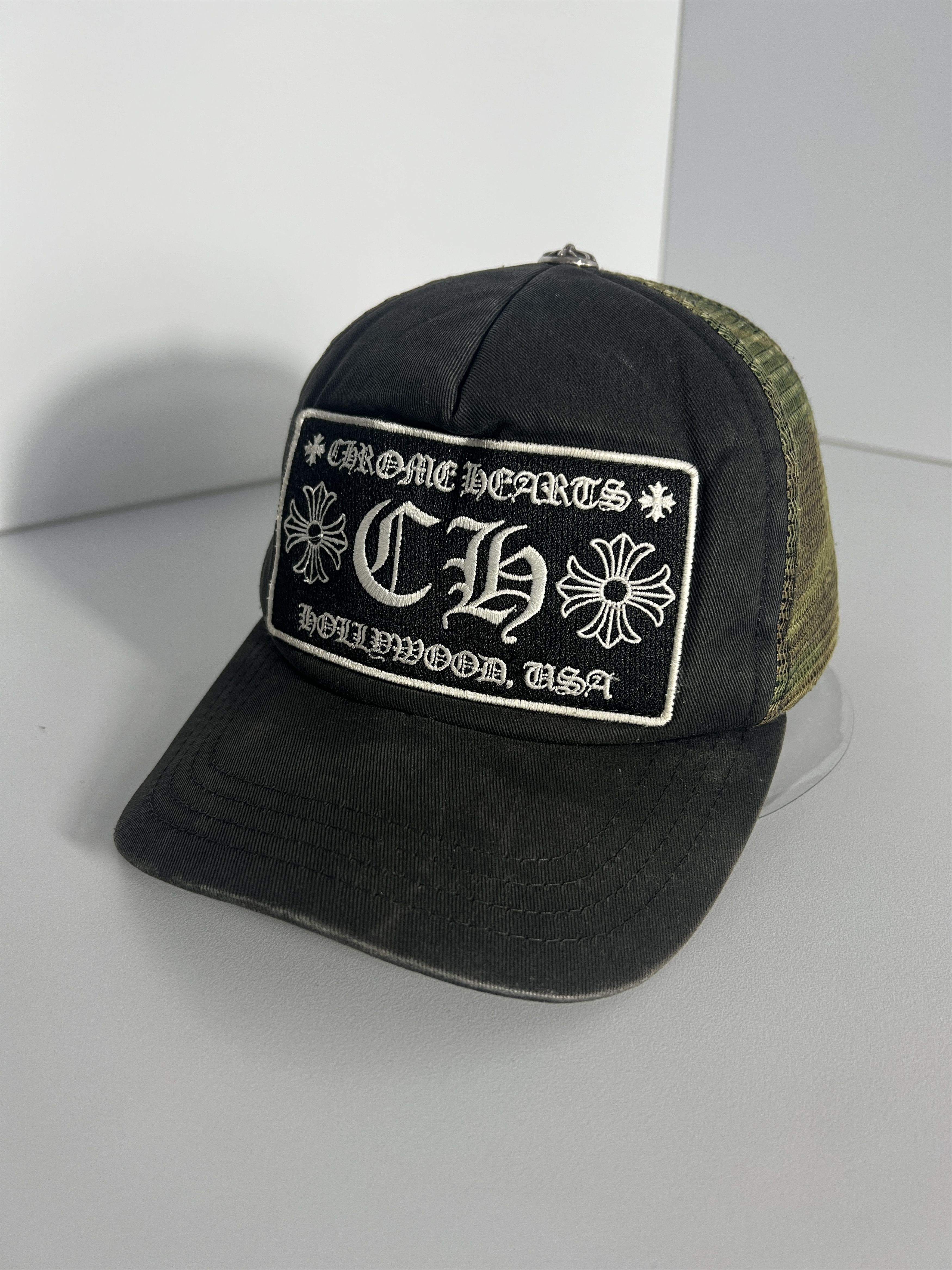 Chrome Hearts Chrome Hearts CH Hollywood USA Trucker Hat Black/Camo Size ONE SIZE - 2 Thumbnail