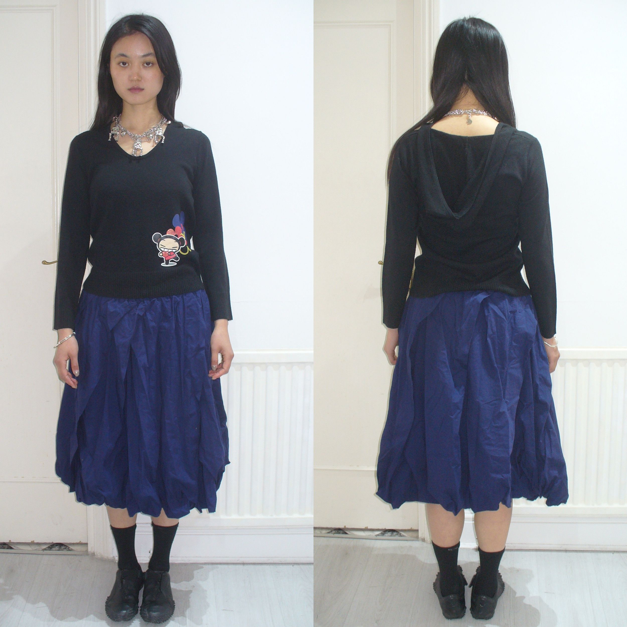 Marni × Uniqlo Marni x Uniqlo blue balloon skirt Size S / US 4 / IT 40 - 3 Thumbnail