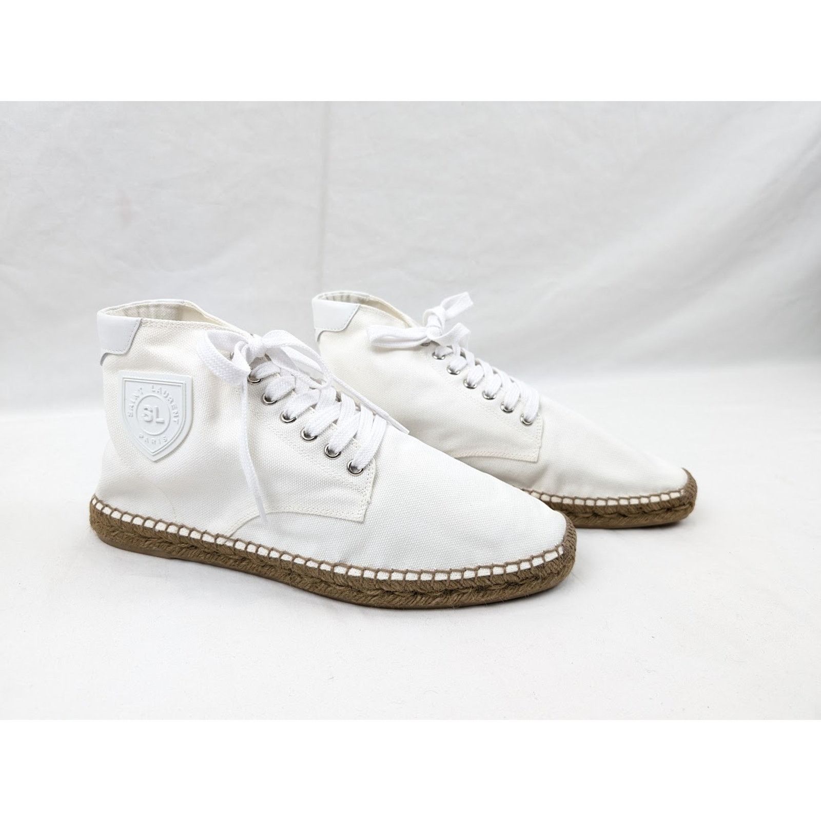Saint Laurent Paris o1rshd1 Damon High-Top Sneakers in Off-White/Blanc Opti Size US 12 / EU 45 - 13 Thumbnail