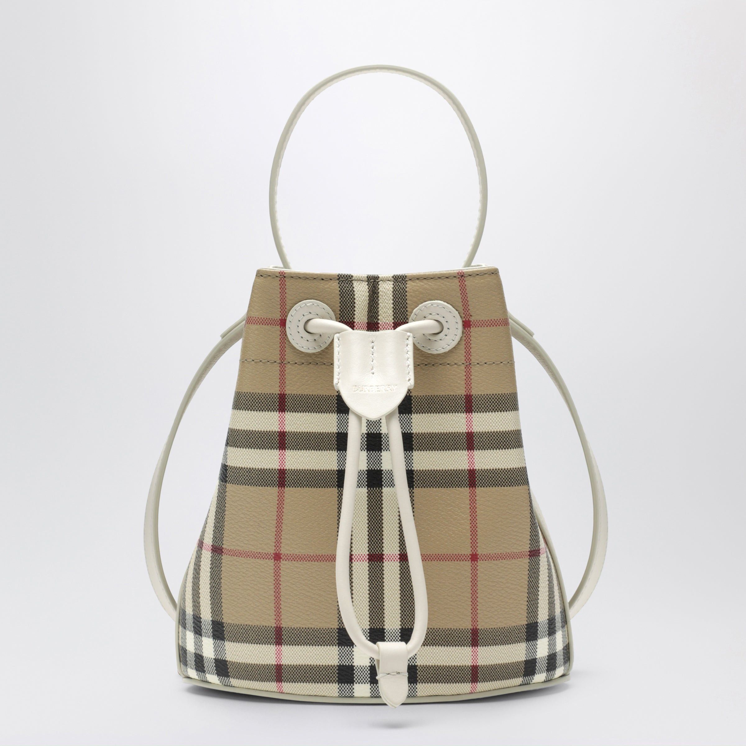 Burberry Burberry Mini Bucket Bag With Check Pattern Size ONE SIZE - 1 Thumbnail