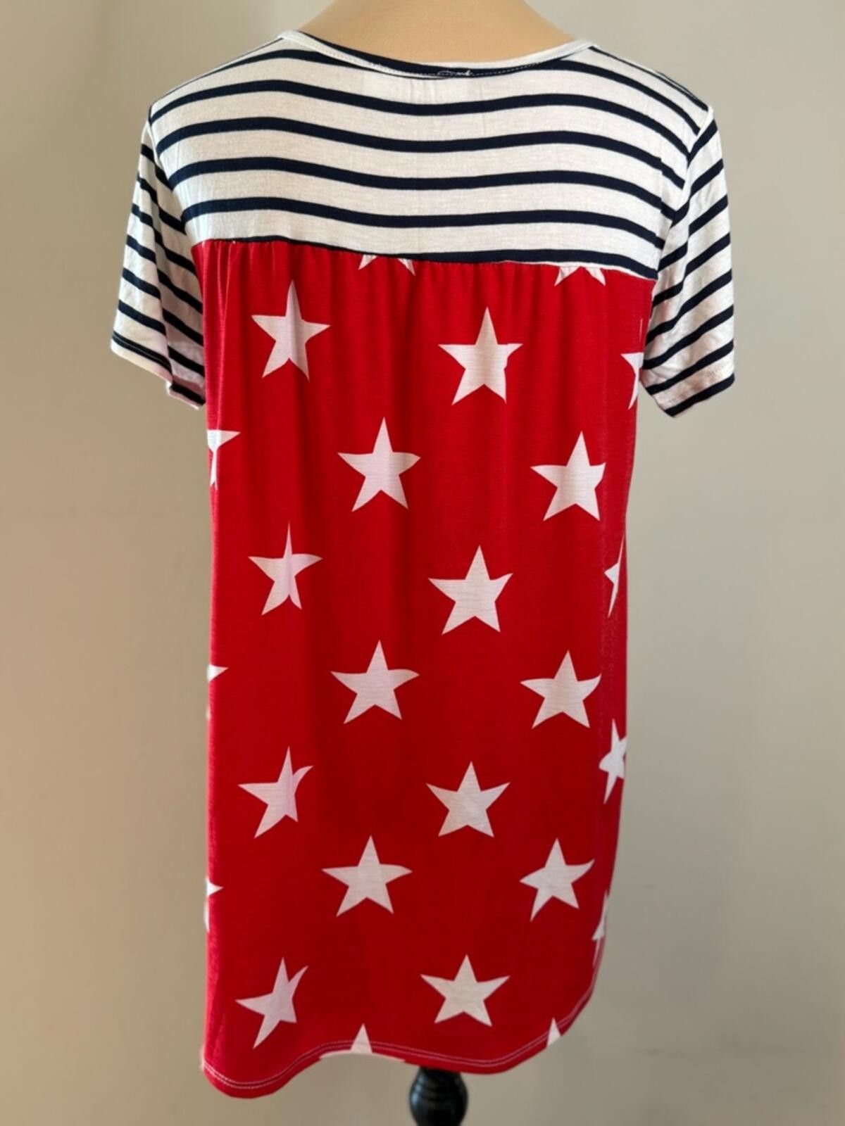 Other Giddy Up Glamour red white blue star stripe sequin top SZ M Size M / US 6-8 / IT 42-44 - 4 Thumbnail