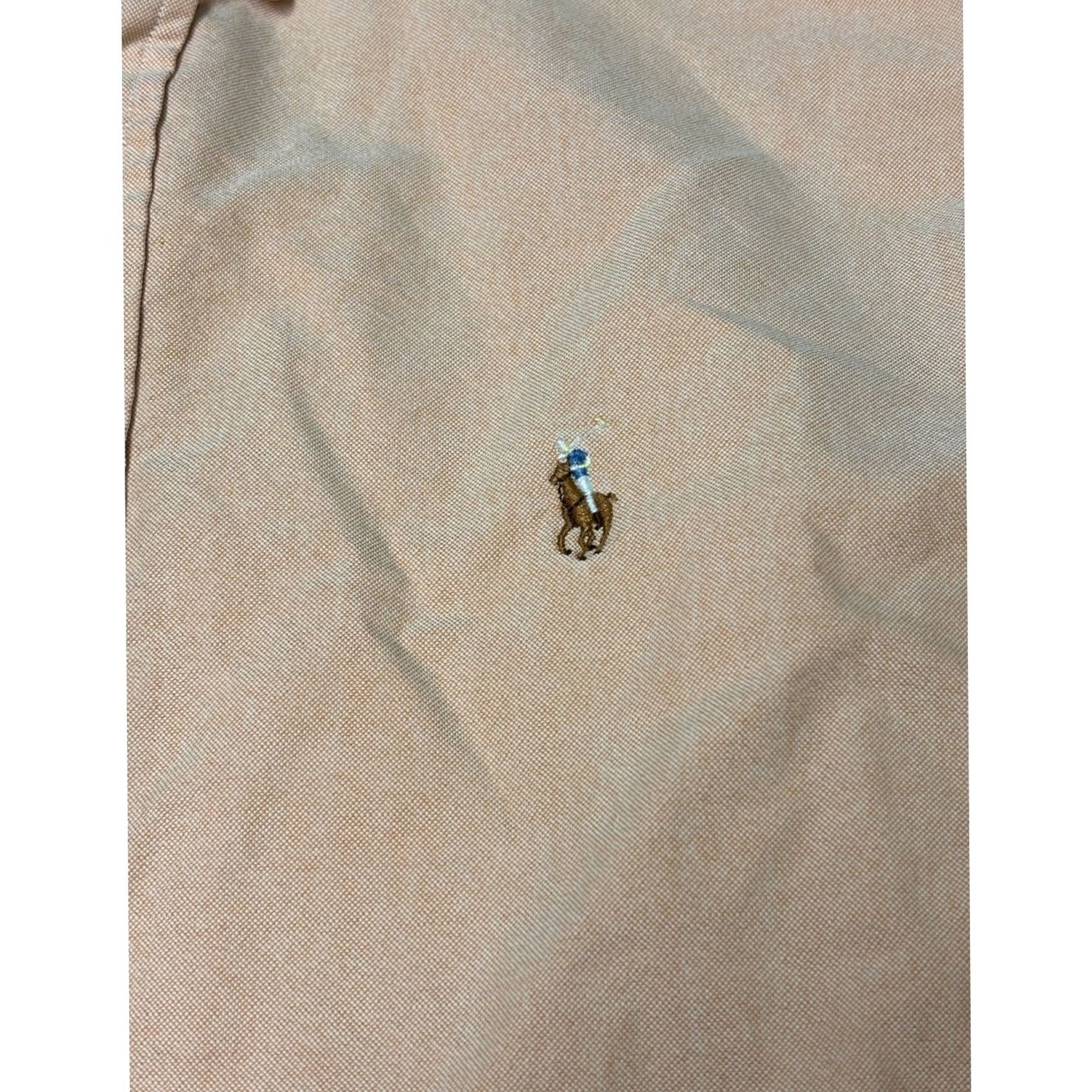 Polo Ralph Lauren Polo Ralph Lauren Shirt Mens L Pink 100% Cotton Button-Down Oxford Long Sleeve Vintage-Style Yarmouth Embroidered Pony Chest 50 in Chest Size US L / EU 52-54 / 3 - 2 Thumbnail