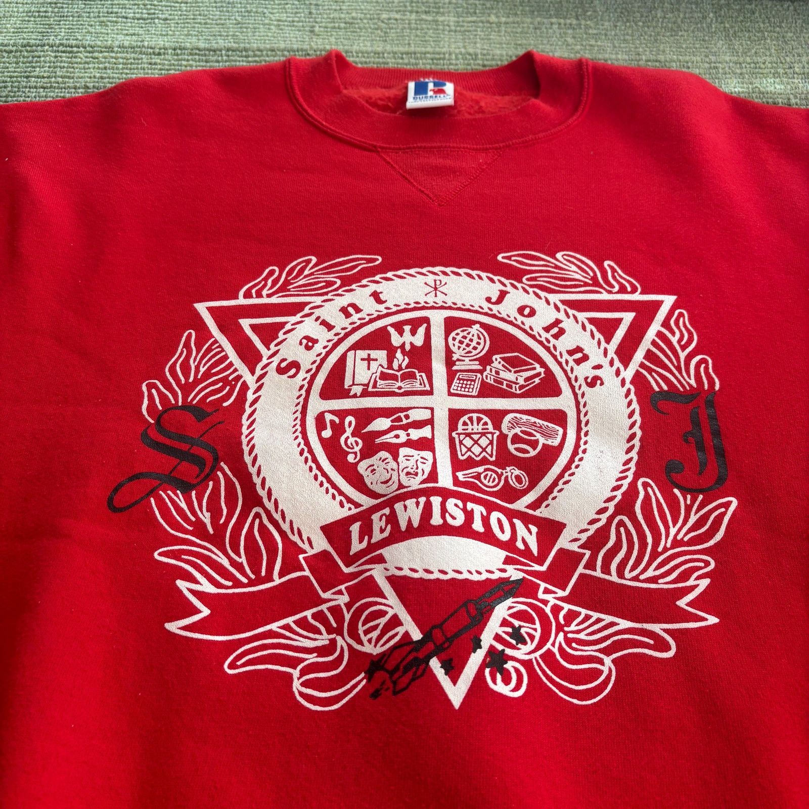 Russell Athletic × Vintage Vtg 90s Russell Athletic Saint Johns Lewiston Sweatshirt L Size US L / EU 52-54 / 3 - 6 Thumbnail