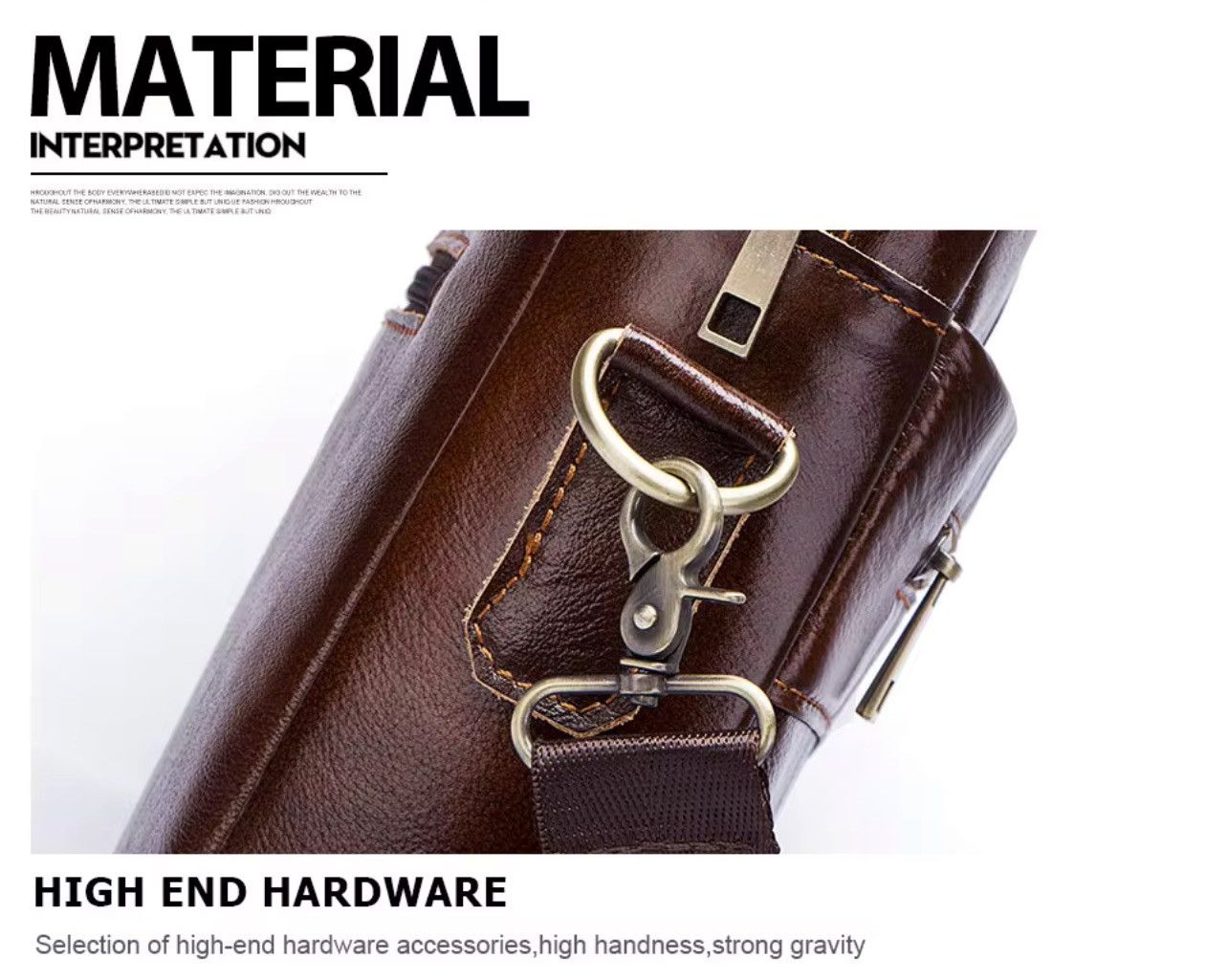 Leather Vintage Brown Leather Duffel Bag | Premium Travel Weekender Size ONE SIZE - 12 Thumbnail