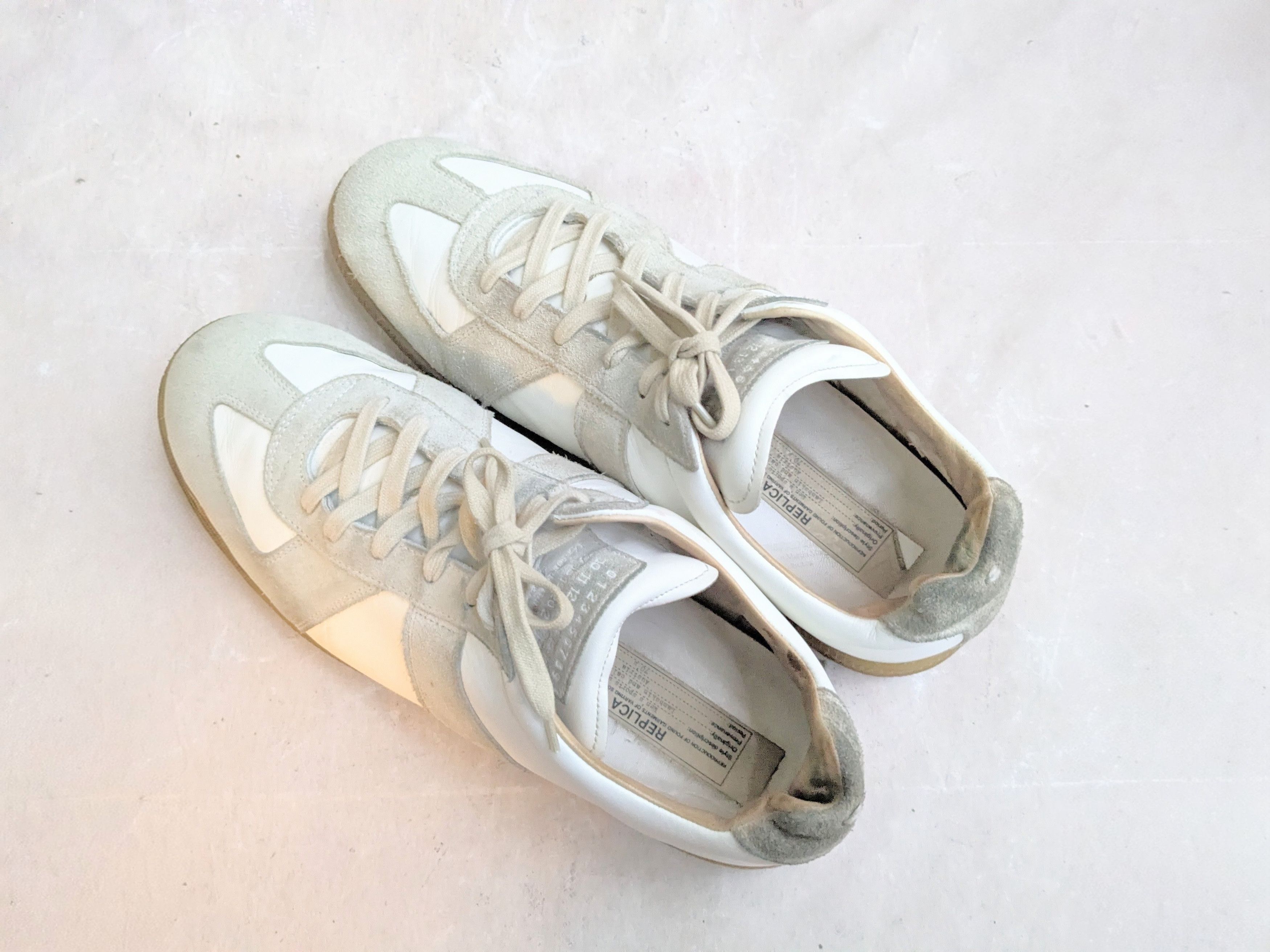 Maison Margiela Maison Margiela Replica GAT White Gray 13 46 Low Tops Size US 13 / EU 46 - 16 Thumbnail