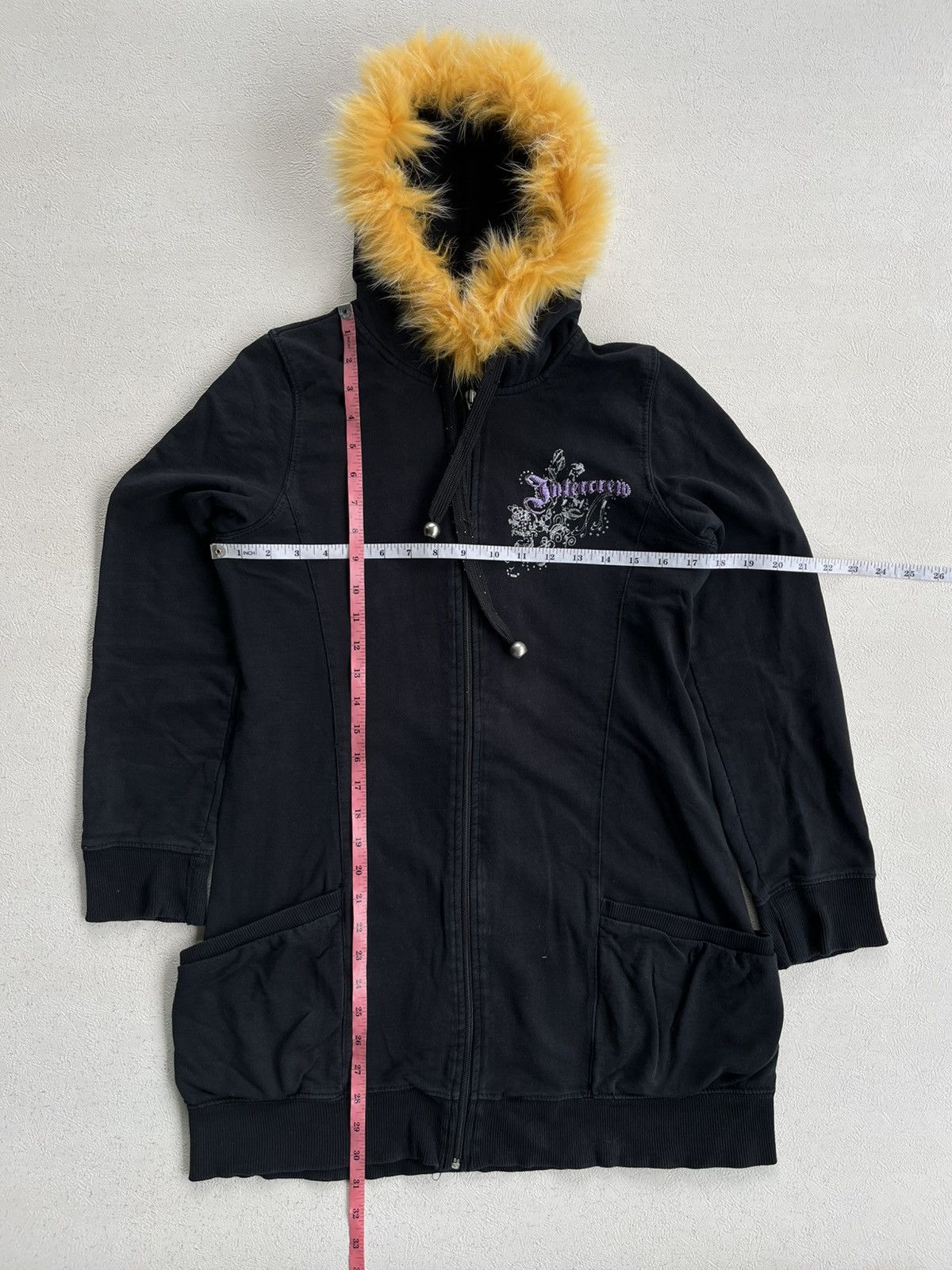 Hysteric Glamour Rare Black Hoodie Jacket Yellow Fur Trim Gothic Embroidery Size US M / EU 48-50 / 2 - 3 Thumbnail