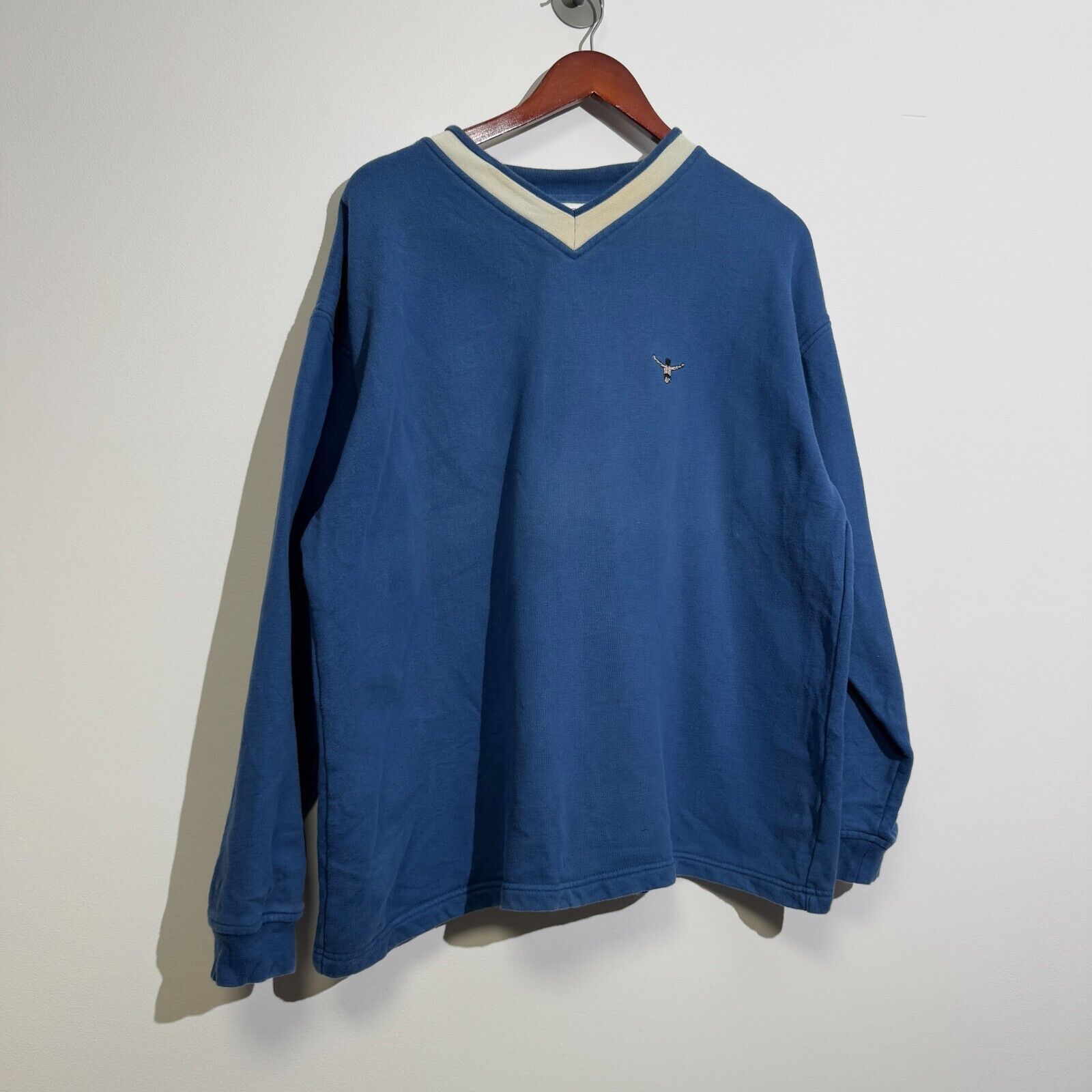 Vintage Vintage Unisex Blue Cotton Crewneck Size M Washed 90s Size US M / EU 48-50 / 2 - 2 Thumbnail