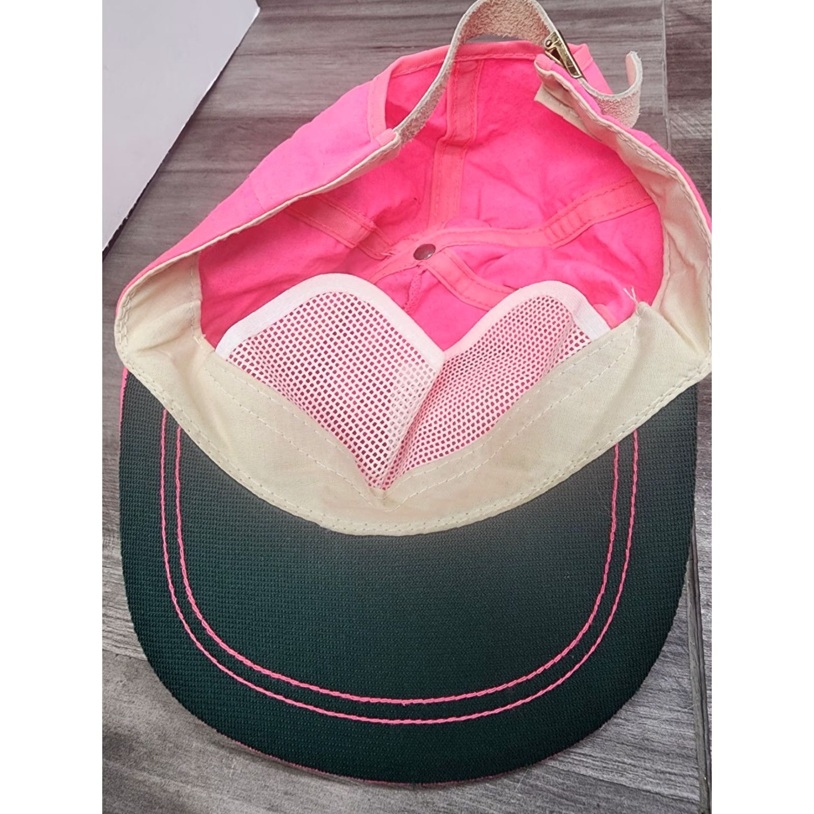 Vintage VINTAGE Motorola Real Time Big Time Strap Back Hat Neon Pink Hat Men One Size Pink Baseball Cap Mens Size ONE SIZE - 5 Thumbnail