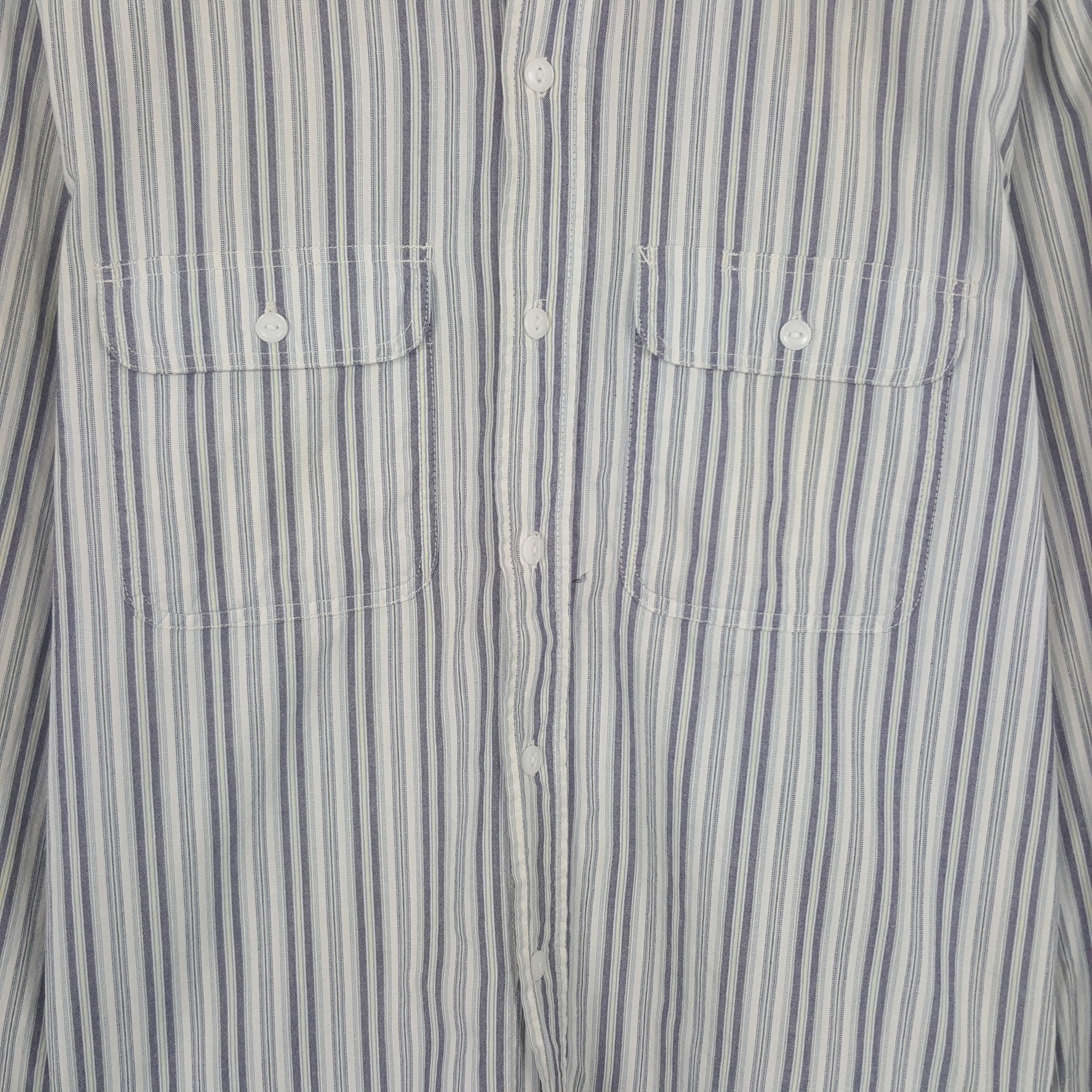 Sugar Cane Vintage Sugar Cane Worker Striped Button Up Shirt Size US M / EU 48-50 / 2 - 2 Thumbnail