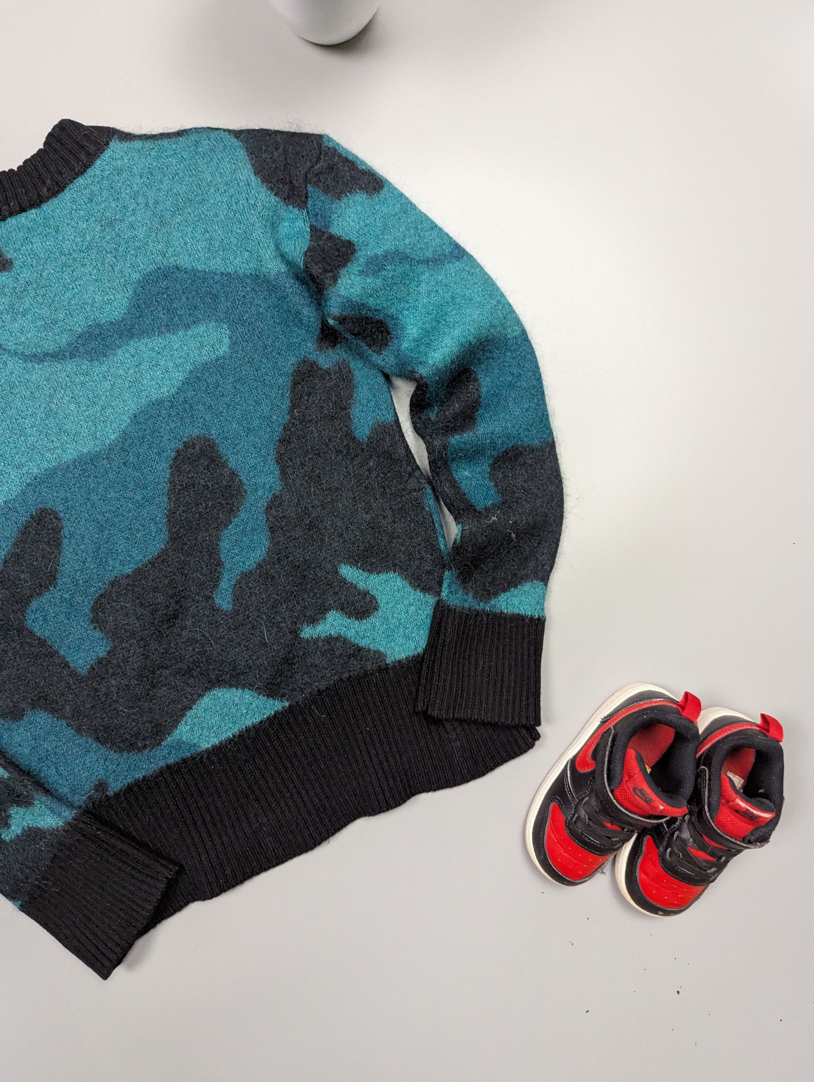 Diesel DIESEL Women's Camouflage Trendy Wool Y2k Sweater Size XS / US 0-2 / IT 36-38 - 9 Thumbnail