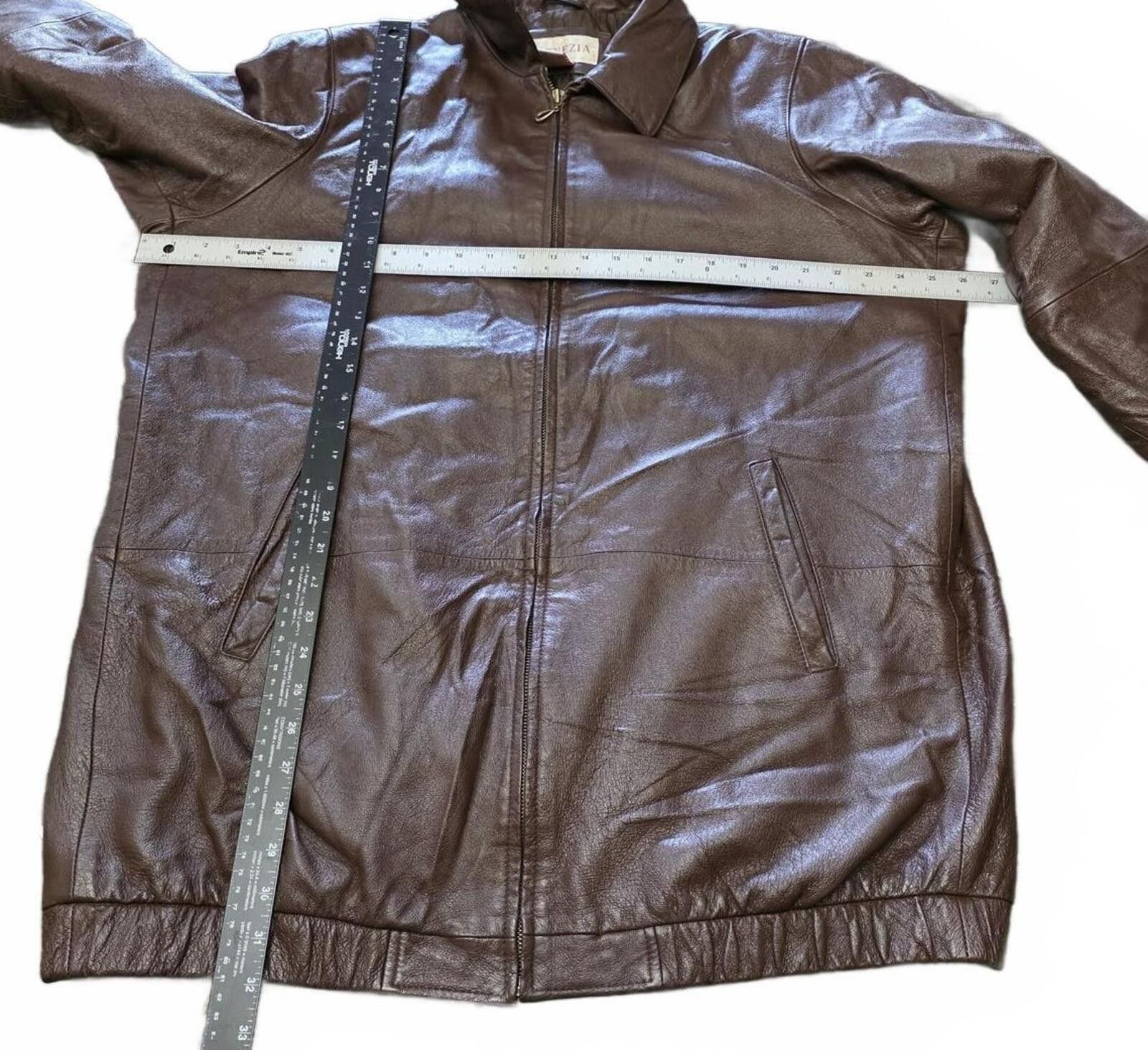 Barena Venezia Vintage Venezia Genuine Leather Brown Long Jacket Size 18W Size XXL / US 16-18 / IT 52-54 - 6 Thumbnail