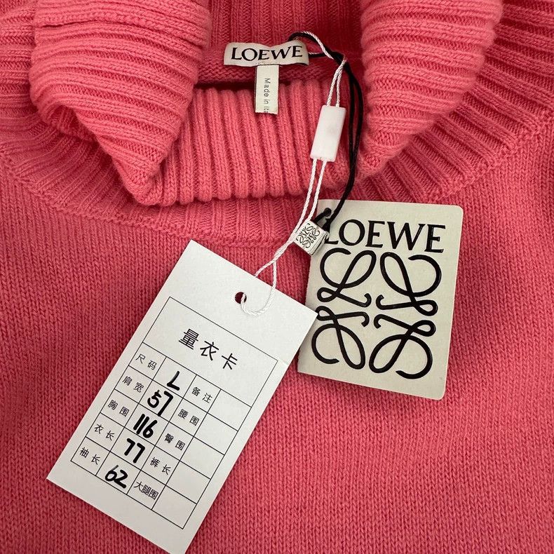 Loewe LOEWE Coral pink embroidered Logo high collar sweater Size L / US 10 / IT 46 - 5 Thumbnail