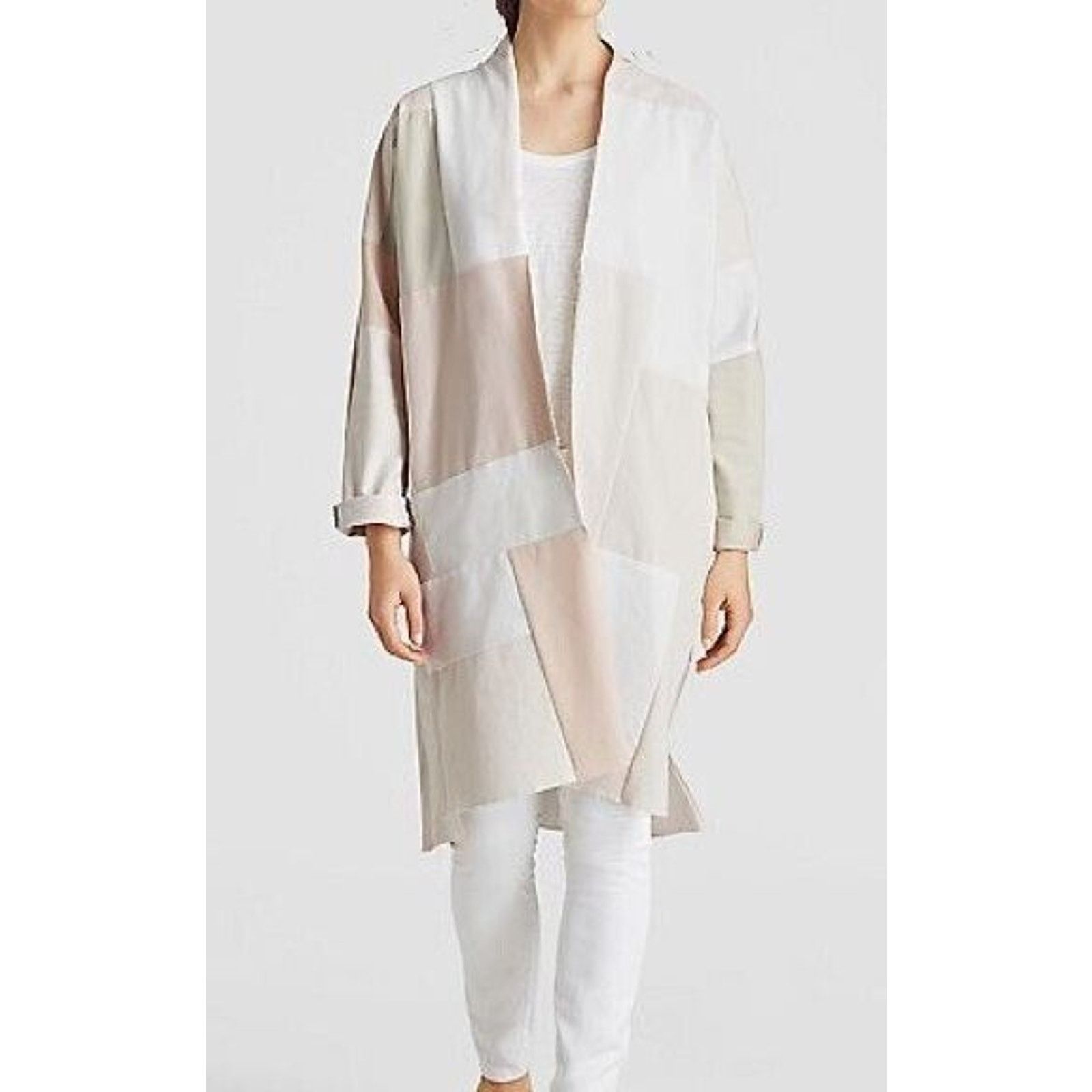 Eileen Fisher NWT EILEEN FISHER Resewn Cotton Blend Kimono Coat Sz XS $278 Size XS / US 0-2 / IT 36-38 - 1 Thumbnail