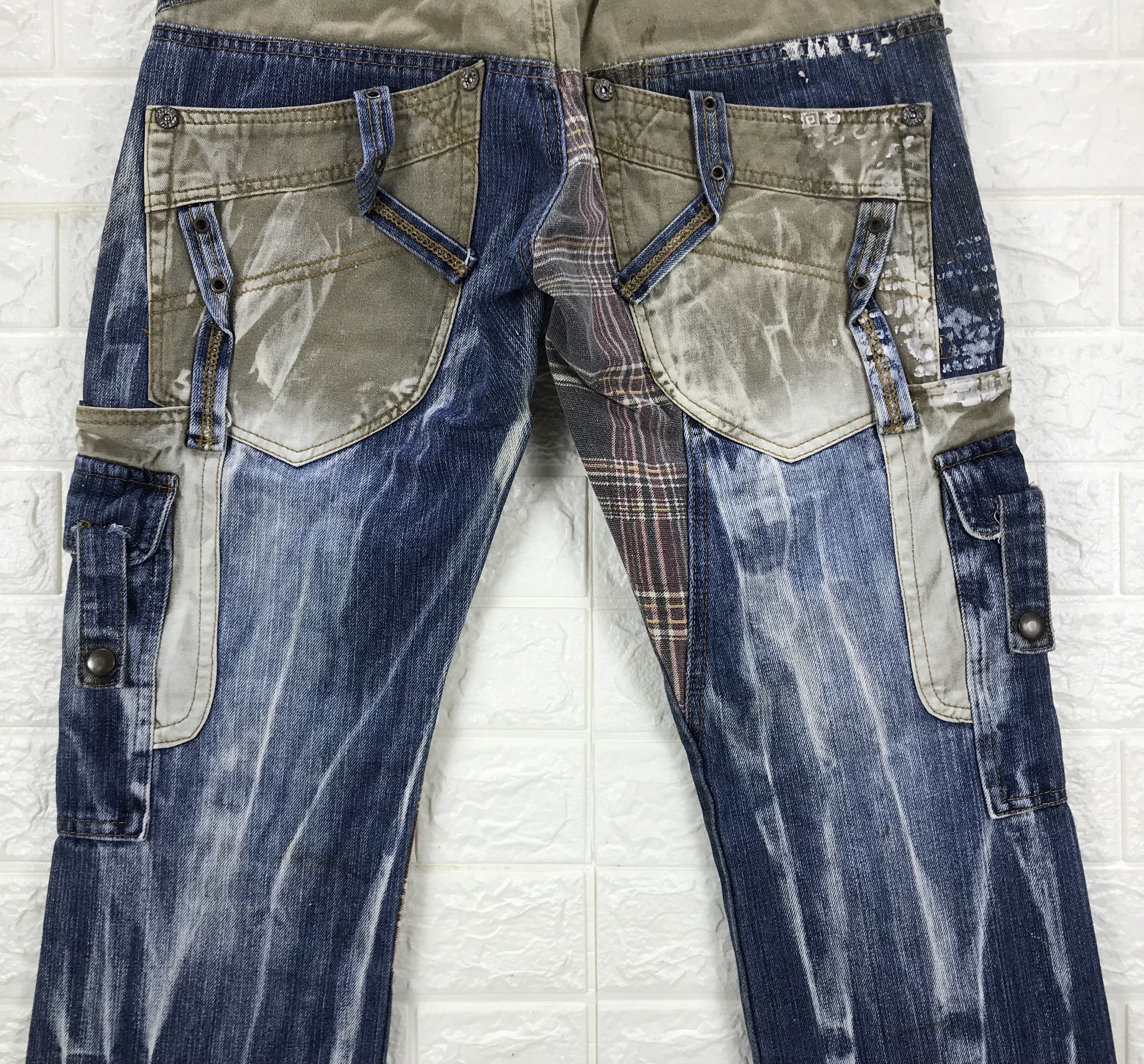 Beauty Beast Vintage Japanese Techno Seditionaries Distressed Cargo Jeans Size US 28 / EU 44 - 7 Thumbnail
