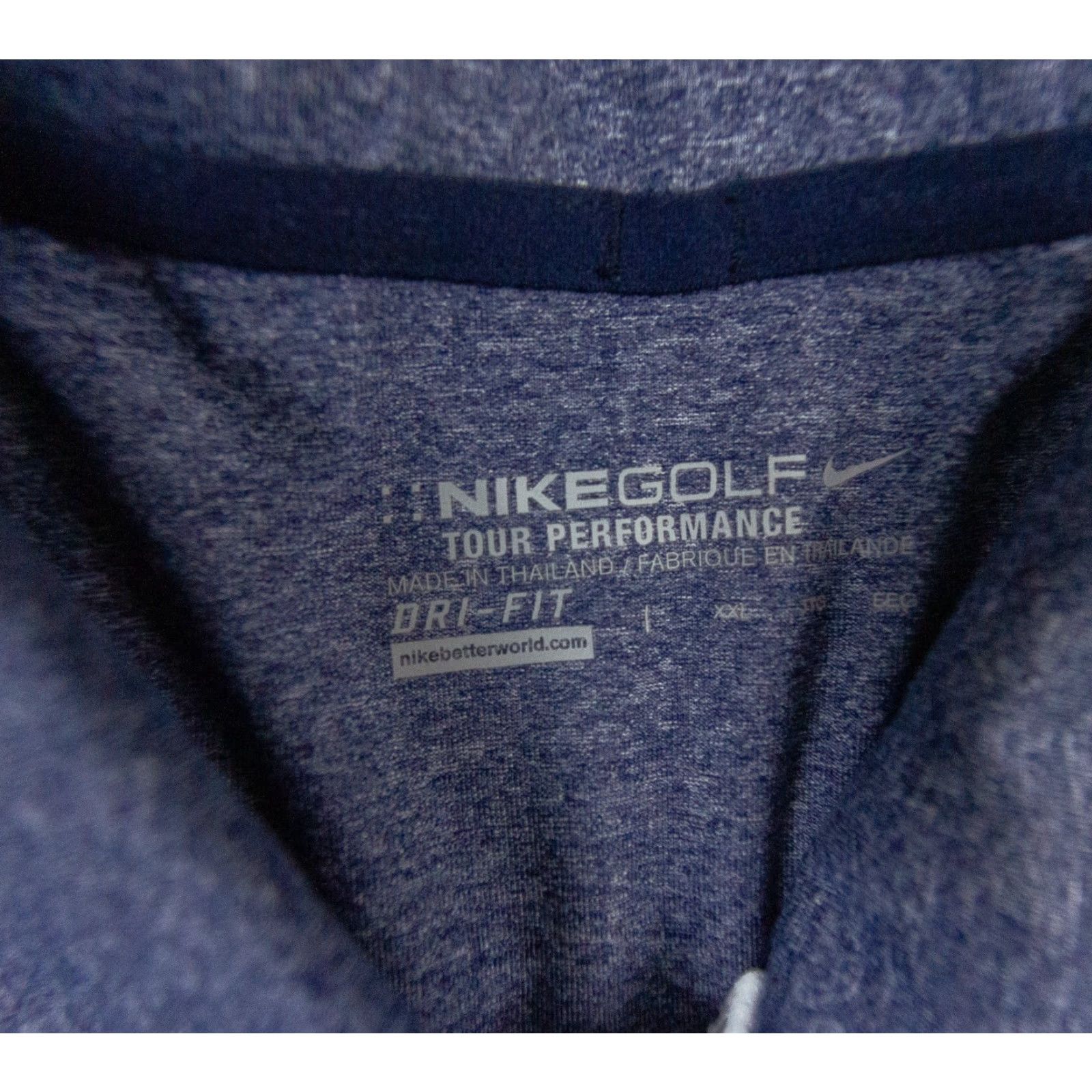 Nike Nike Golf Polo Adult 2XL Blue Dri-Fit Tour Performance Shirt Mens Size US XXL / EU 58 / 5 - 6 Thumbnail