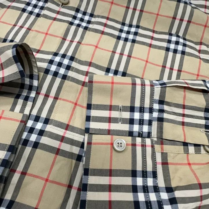 Burberry Burberry Burberry Beige Plaid Long Sleeve Shirt-2507 Size US L / EU 52-54 / 3 - 9 Thumbnail