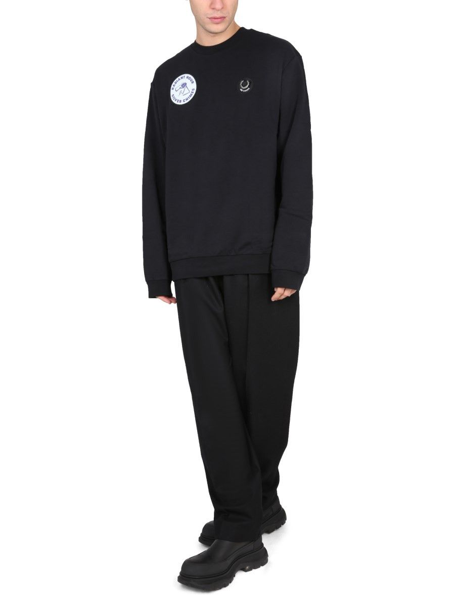 Raf Simons o1y0325 Logo Crewneck Sweatshirt in Black Size US L / EU 52-54 / 3 - 4 Thumbnail