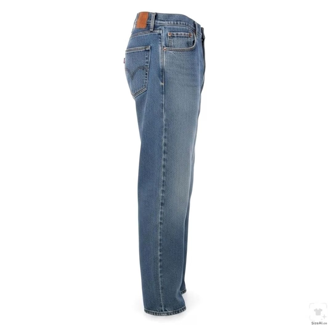 Levi's Levi's 550 Jeans Mens 40x32 Blue Medium Wash Relaxed Tapered Denim Zip Fly Size US 40 / EU 56 - 3 Thumbnail