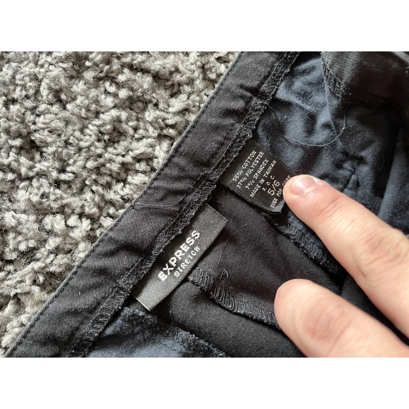 Express Express Crop Pants Black Cotton Blend Regular Fit Size 5/6 Womens Work Size 27" / US 4 / IT 40 - 5 Thumbnail