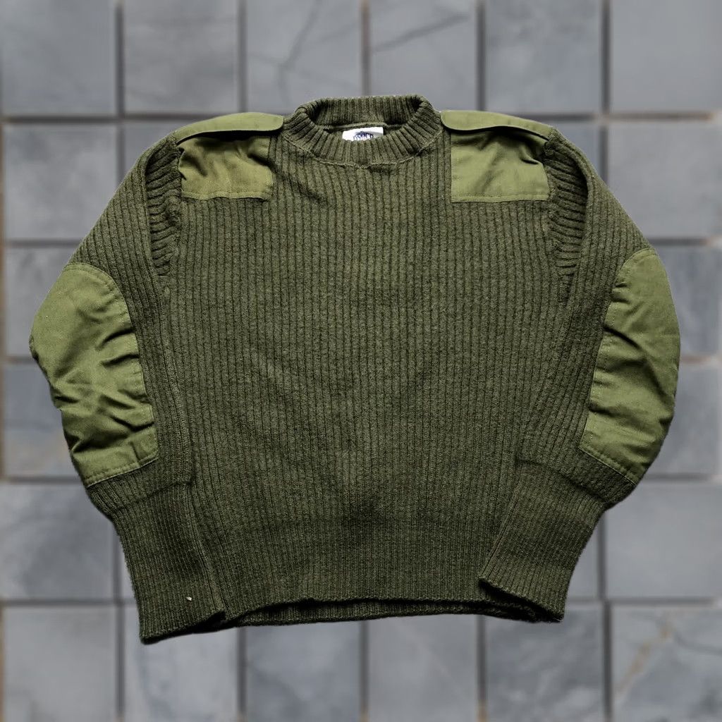 Commando DSCP Sweater Mens Medium Green Wool Crew Neck Pullover Army Military Winter Heavyweight Workwear Size US M / EU 48-50 / 2 - 1 Thumbnail