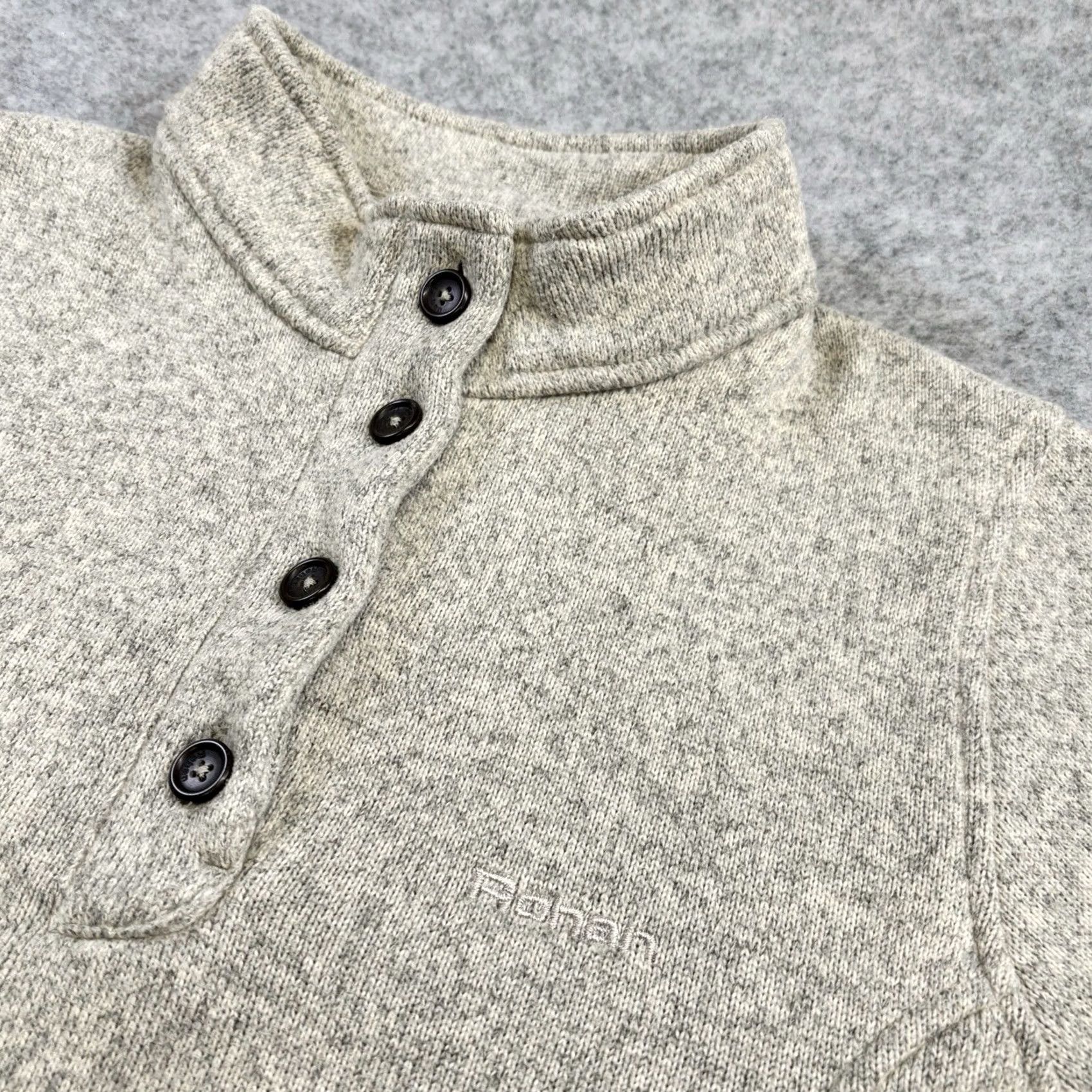Vintage Rohan pathway jumper Small Women’s Grey mix 1/4 Button fleece pullover Pullover Knit Size S / US 4 / IT 40 - 4 Thumbnail