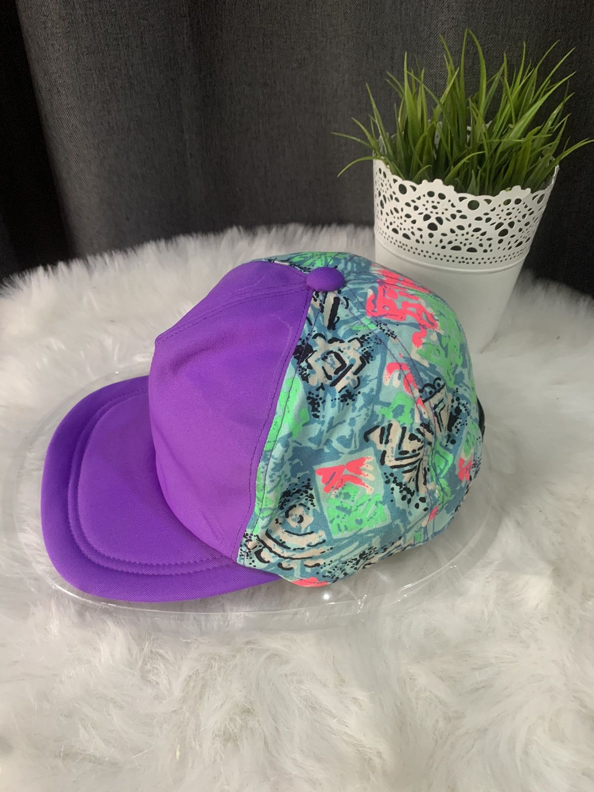 Japanese Brand VINTAGE!! Caps 90's Colour Block Size ONE SIZE - 2 Thumbnail