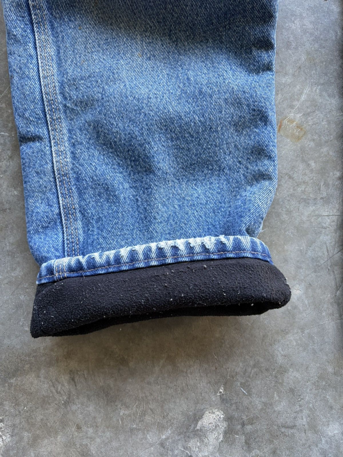 Wrangler Wrangler Faded Flannel Lined Baggy Workwear Denim Size US 32 / EU 48 - 2 Thumbnail