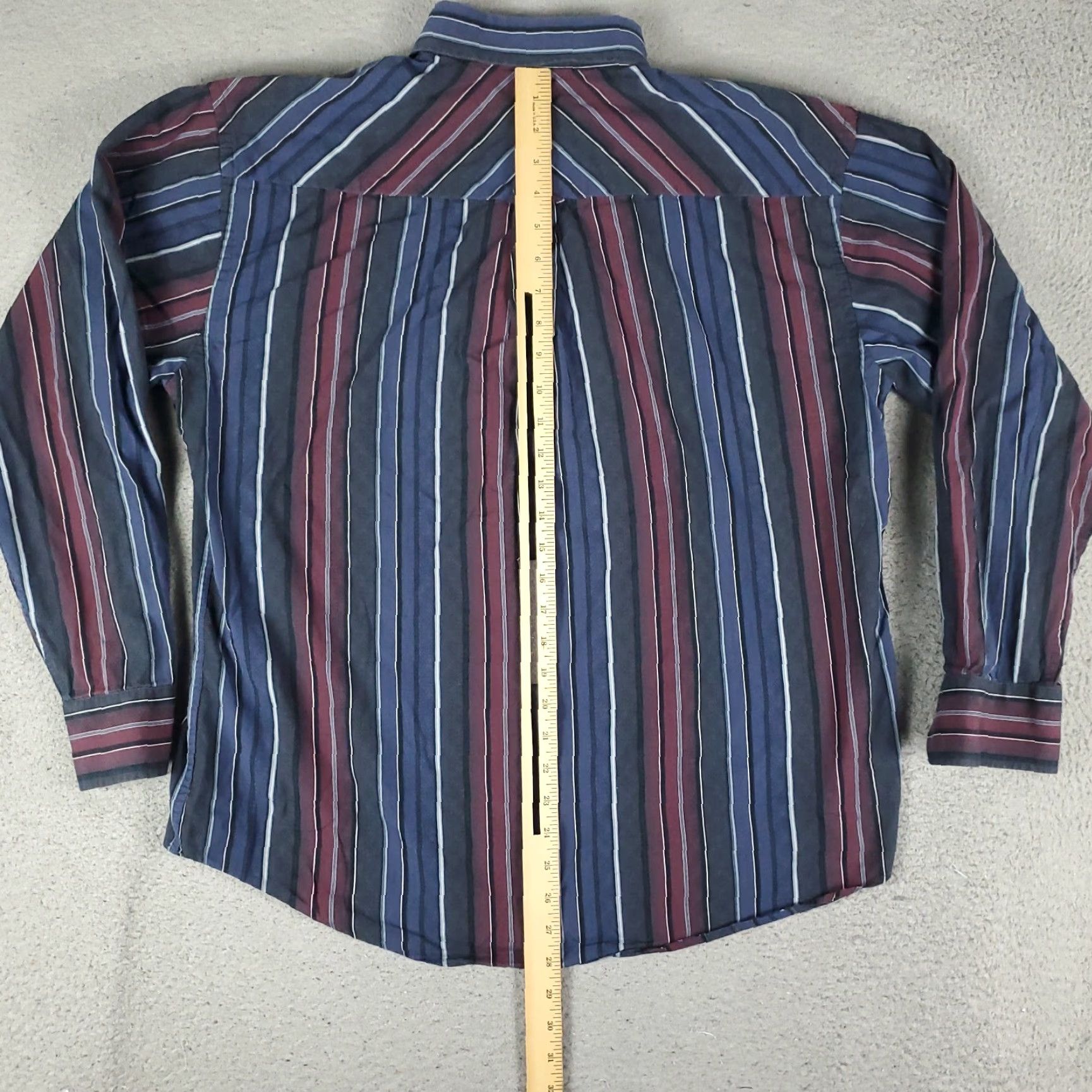 BUGATCHI Bugatchi Uomo Blue Striped Button-Up Shirt Mens Large Long Sleeve Casual Modern Size US L / EU 52-54 / 3 - 5 Thumbnail